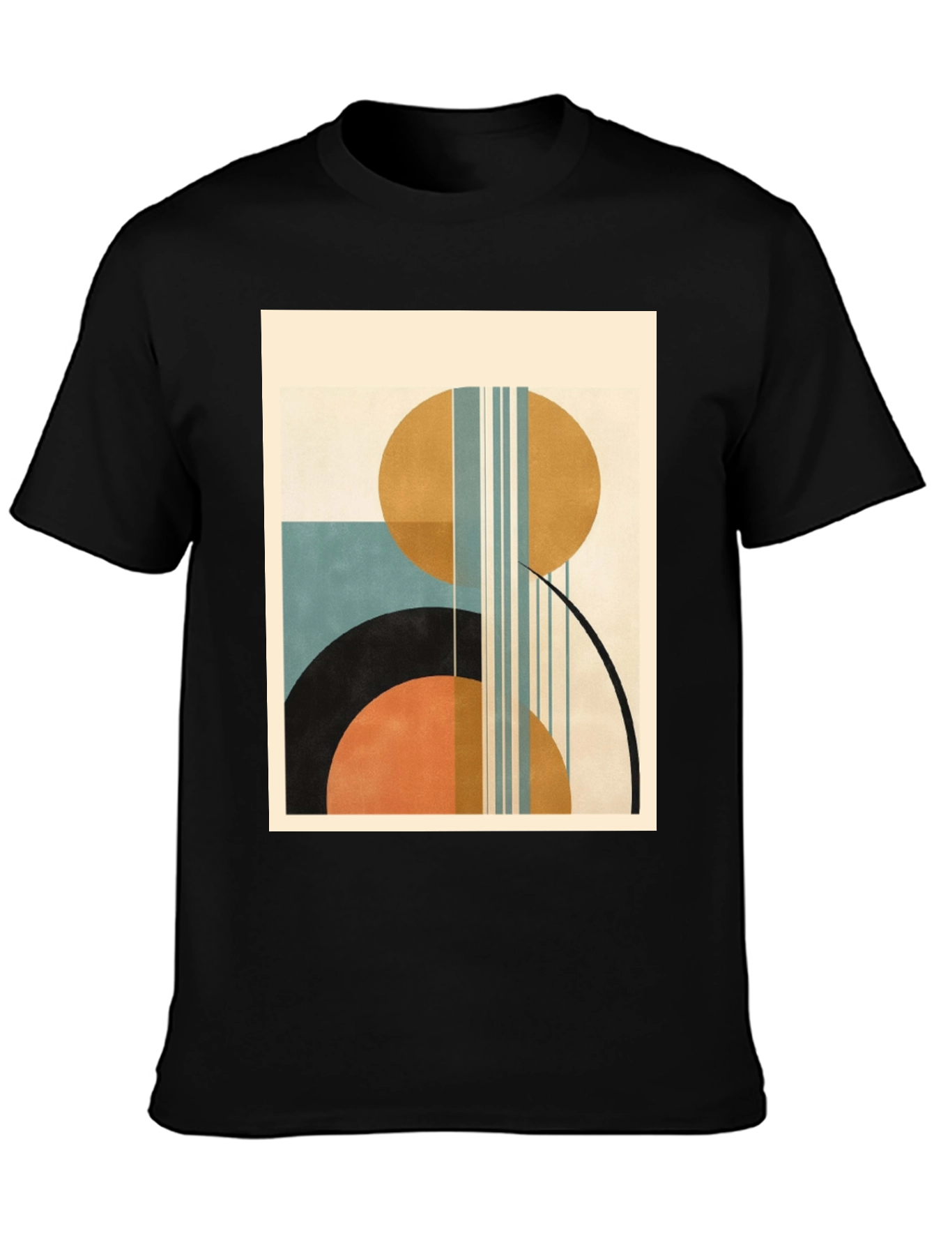 Geometric Art Print Tee - Modern Style