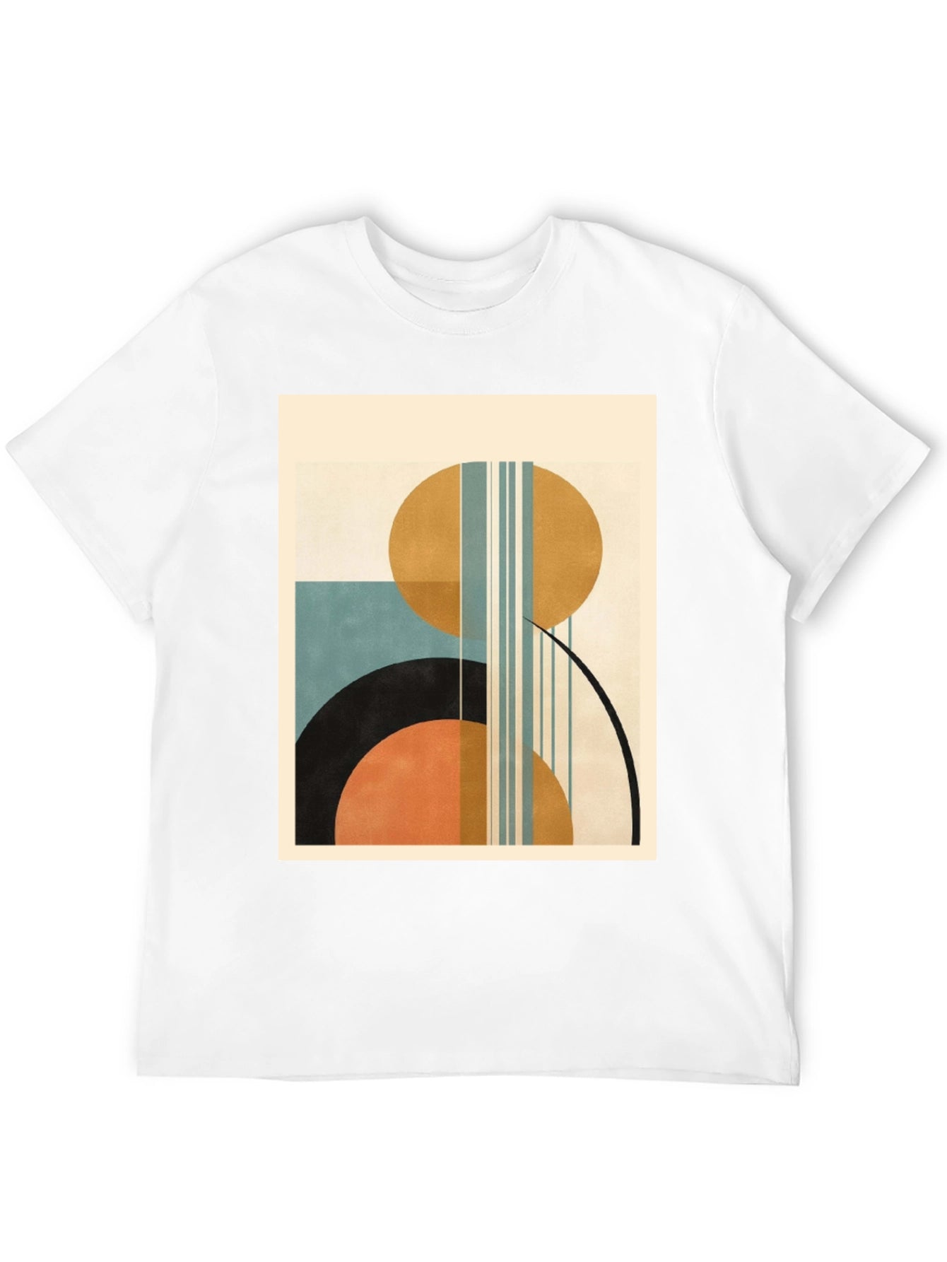 Geometric Art Print Tee - Modern Style