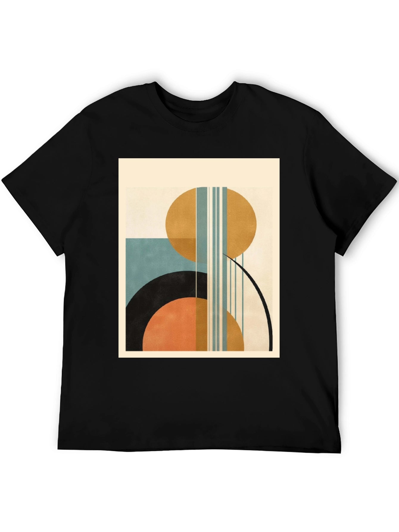 Geometric Art Print Tee - Modern Style