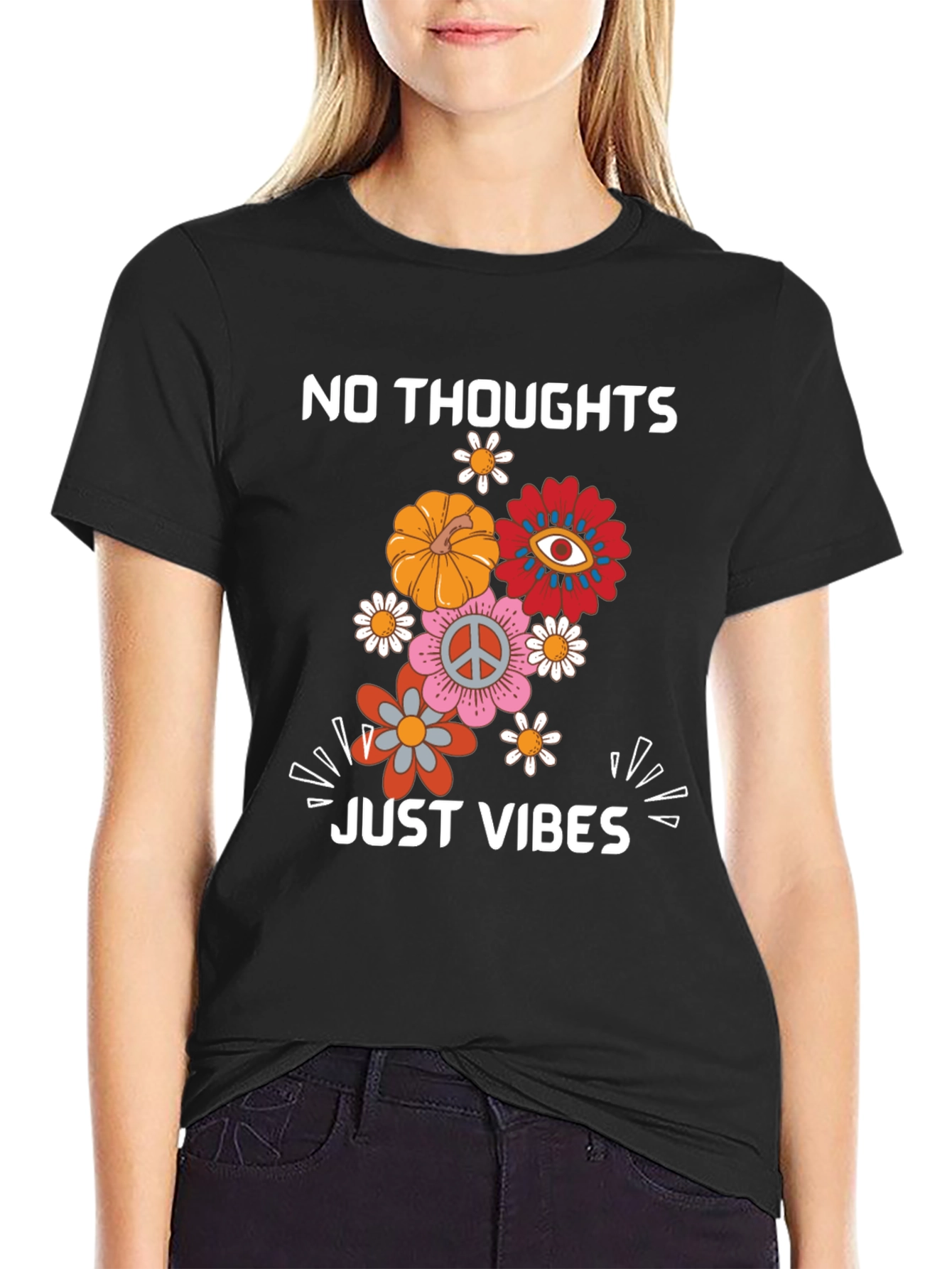 No Thoughts Just Vibes Graphic Tee