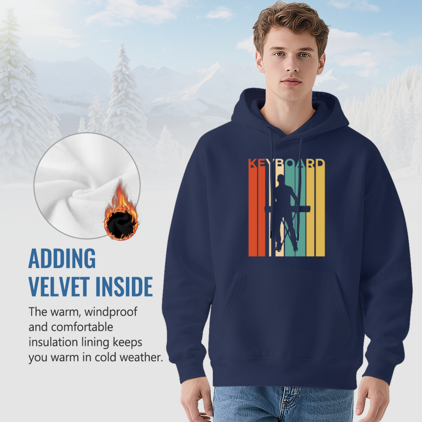 Colorful Keyboard Hoodie: Typing Enthusiast Design, Streetwear Comfort