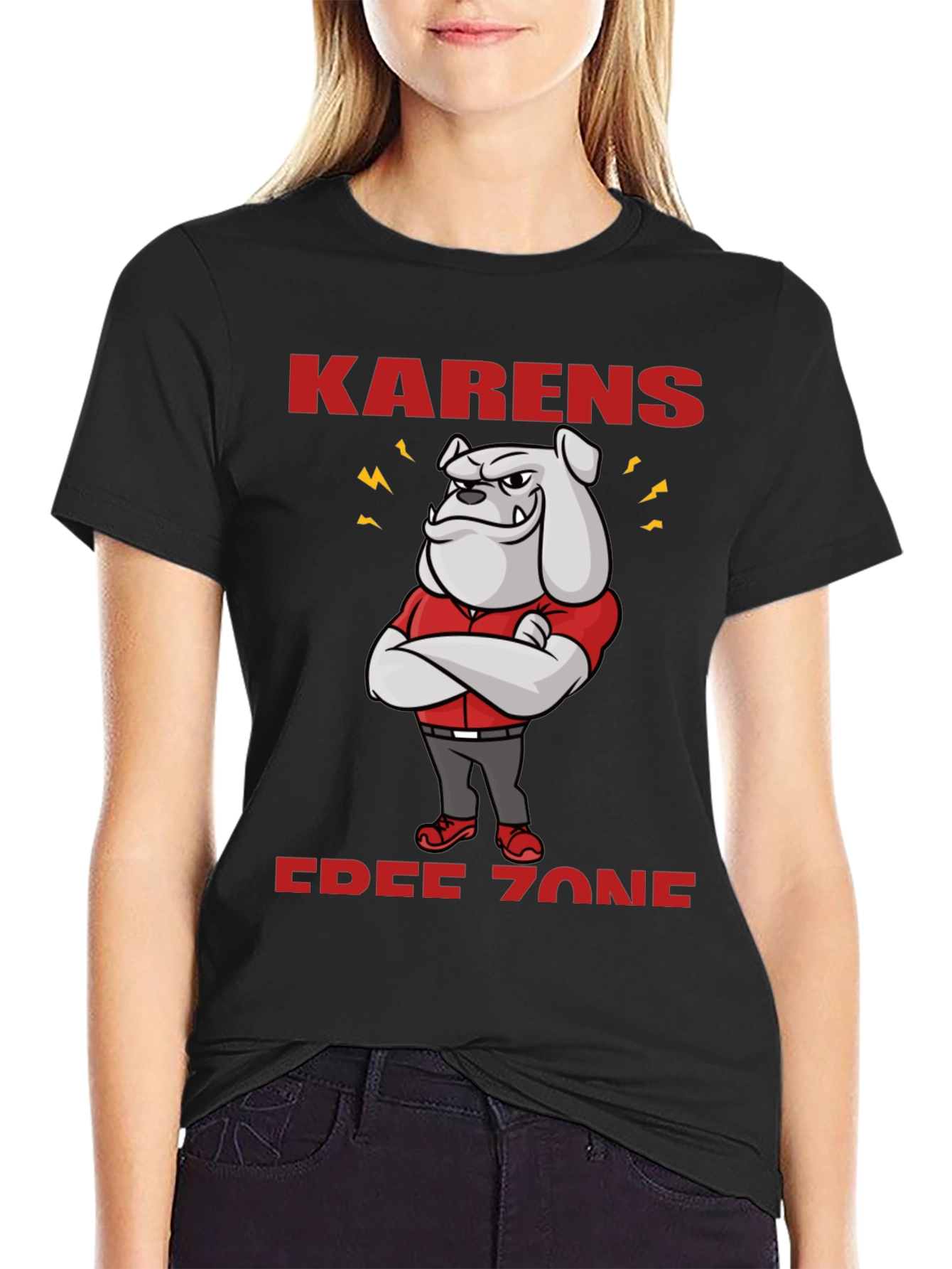 Karens Free Zone Bulldog T-Shirt