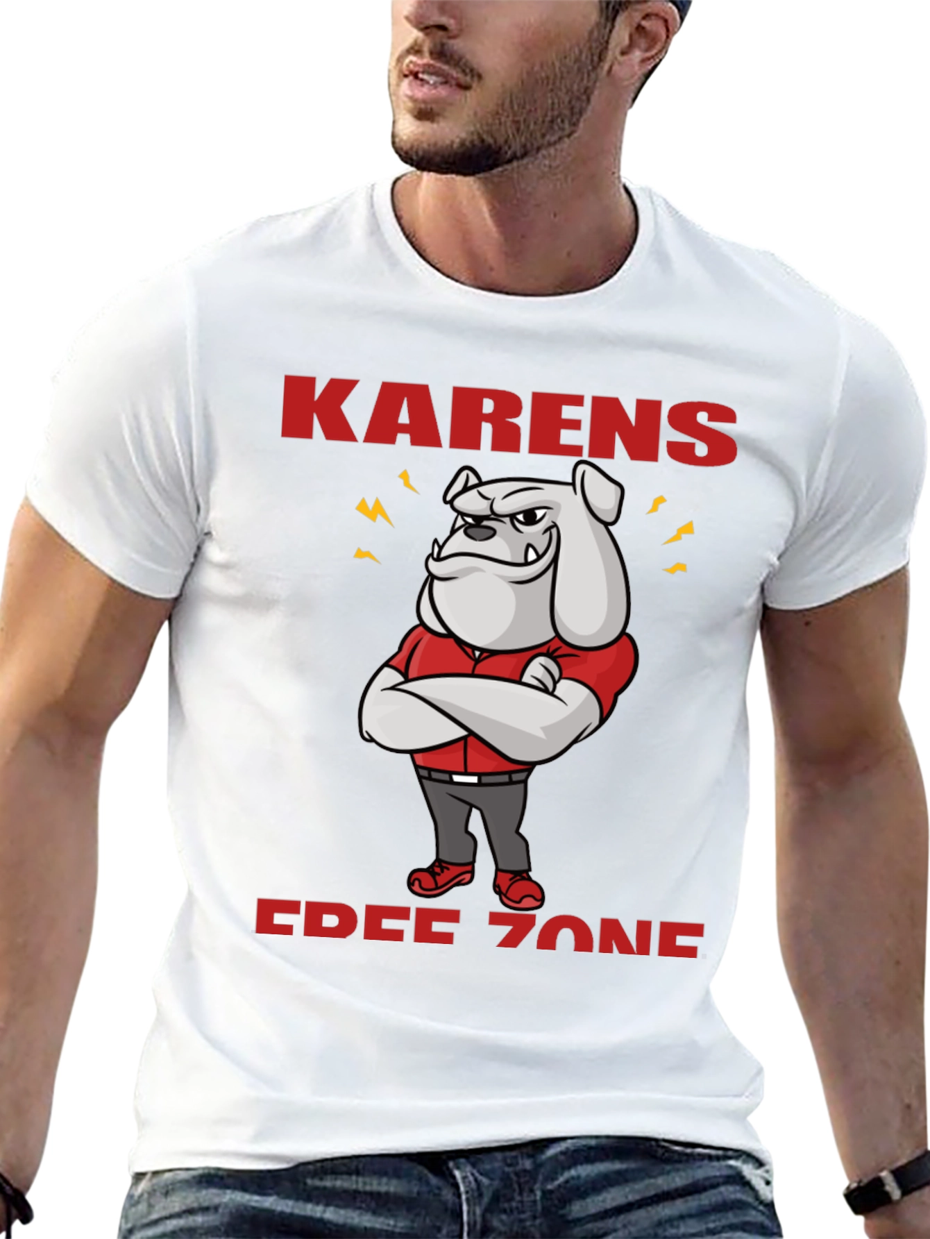 Karens Free Zone Bulldog T-Shirt
