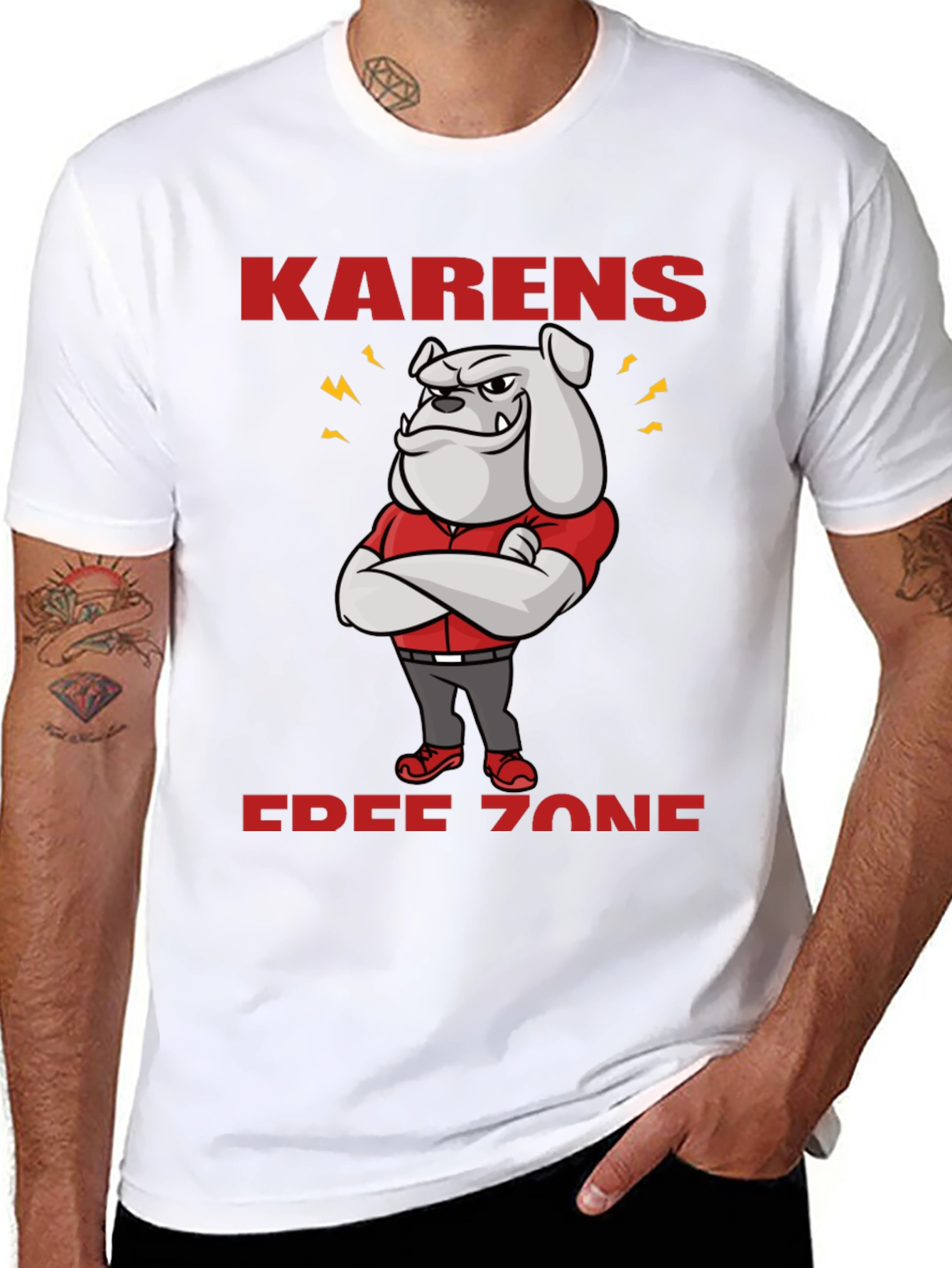 Karens Free Zone Bulldog T-Shirt