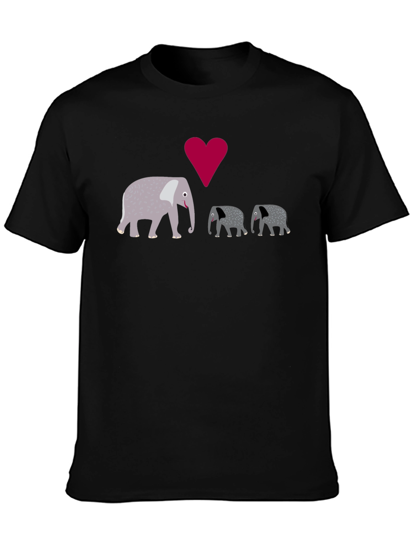 Elephant Family Love Graphic T-Shirt