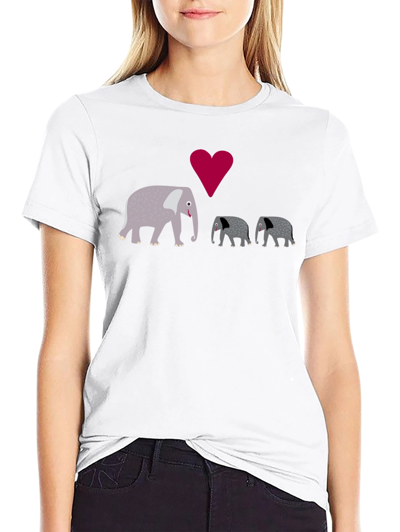 Elephant Family Love Graphic T-Shirt