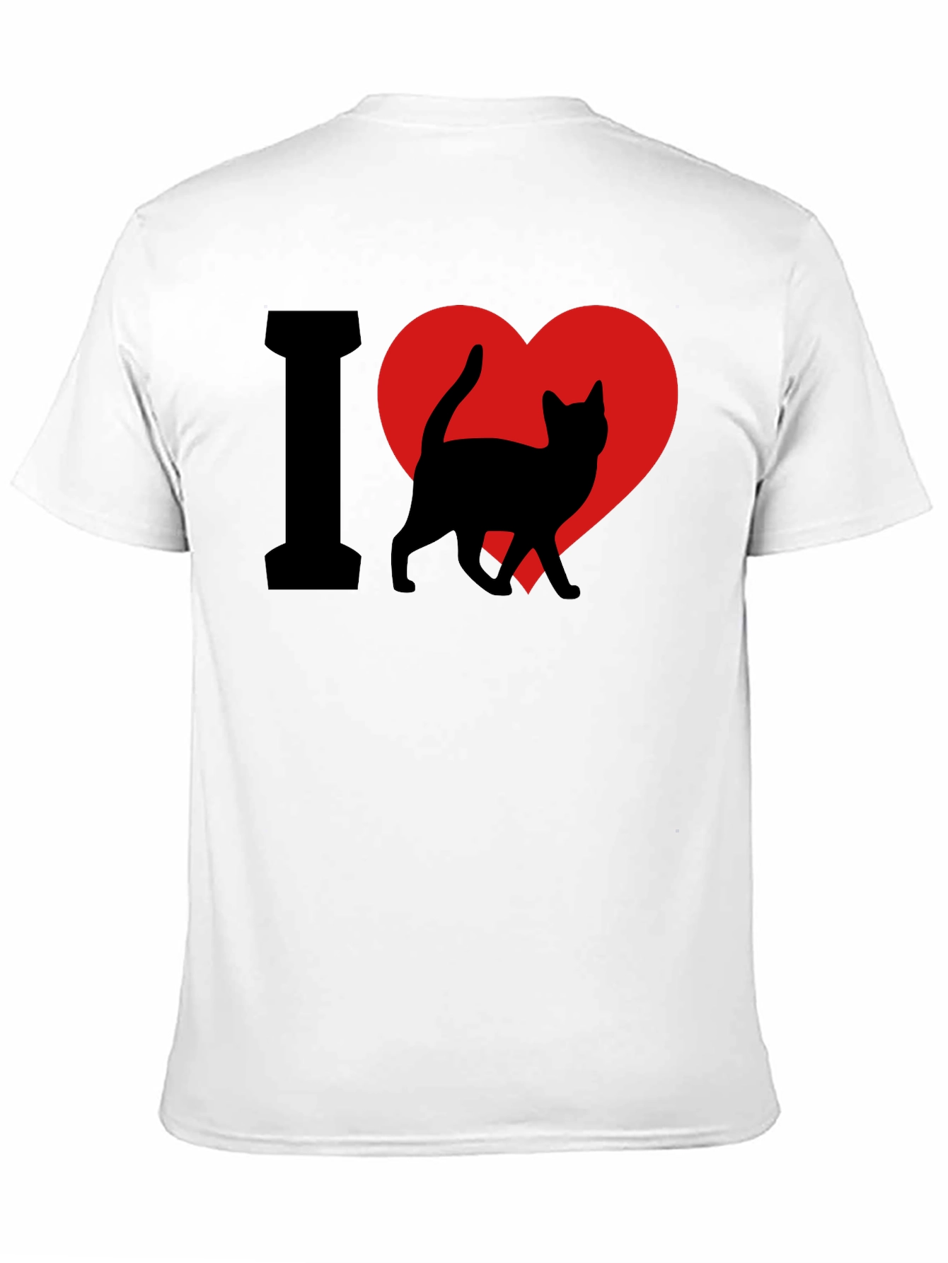 I Heart Cats T-Shirt - Black Cat Lover Tee