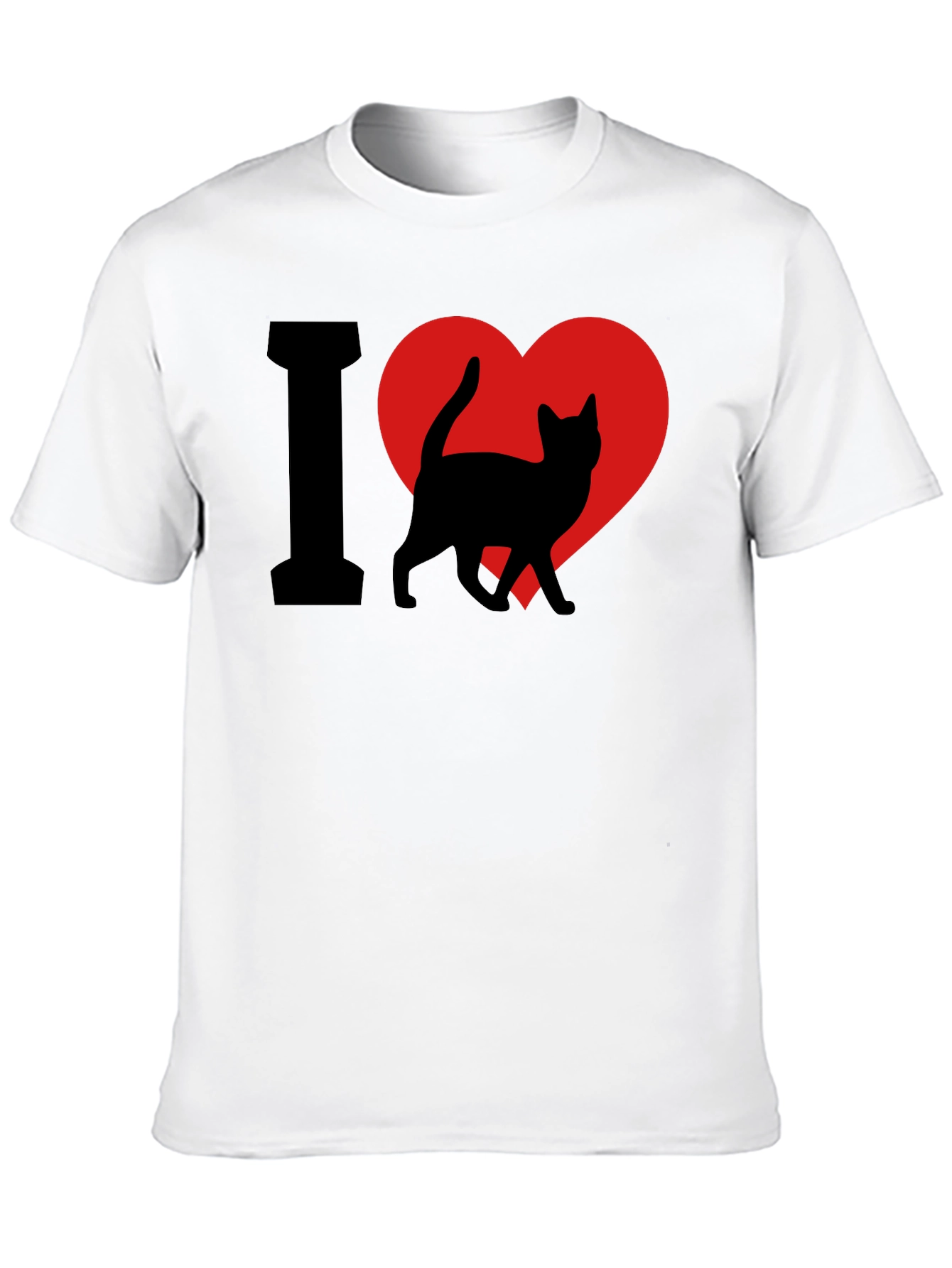 I Heart Cats T-Shirt - Black Cat Lover Tee