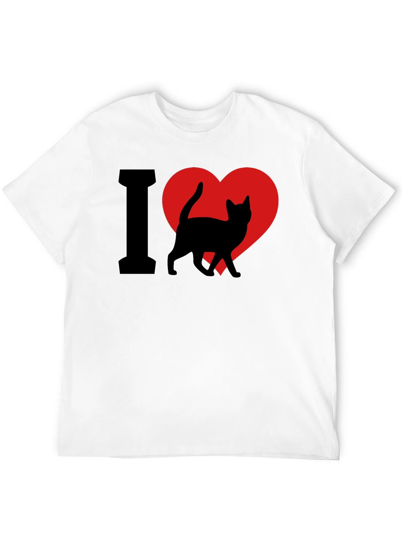 I Heart Cats T-Shirt - Black Cat Lover Tee