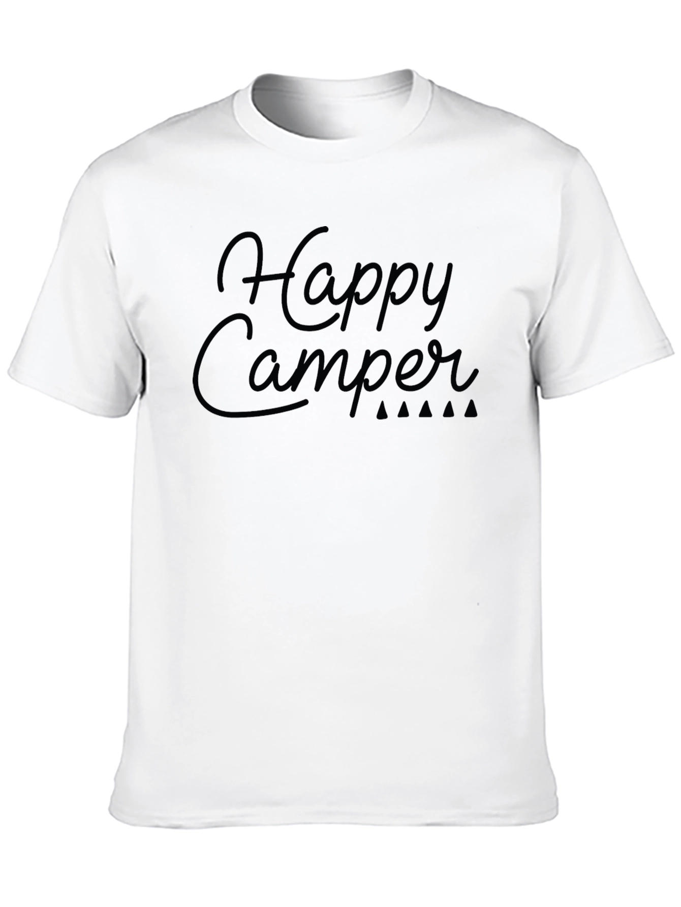 Happy Camper Black Graphic T-Shirt
