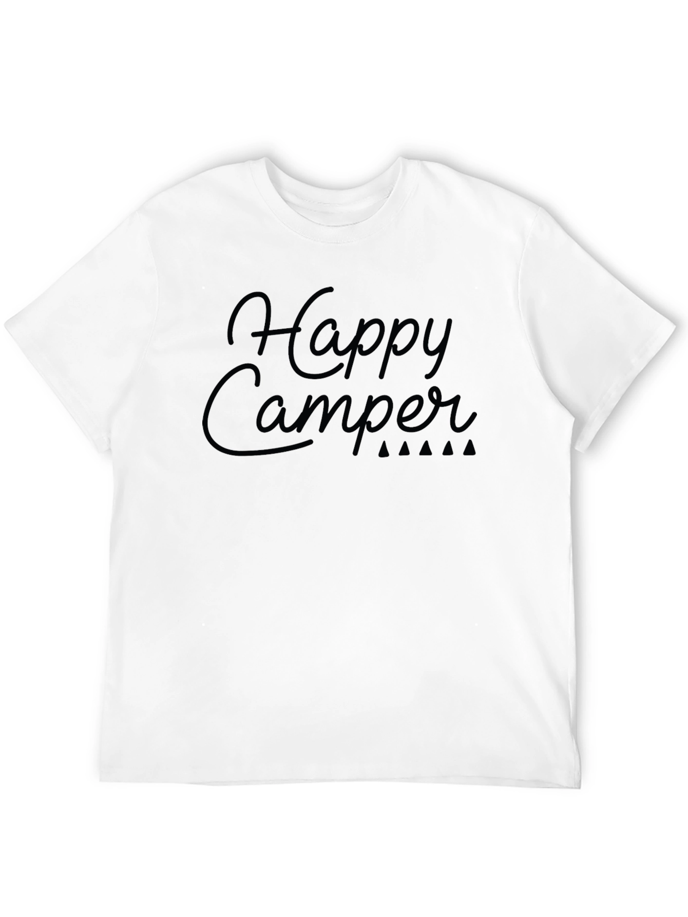 Happy Camper Black Graphic T-Shirt