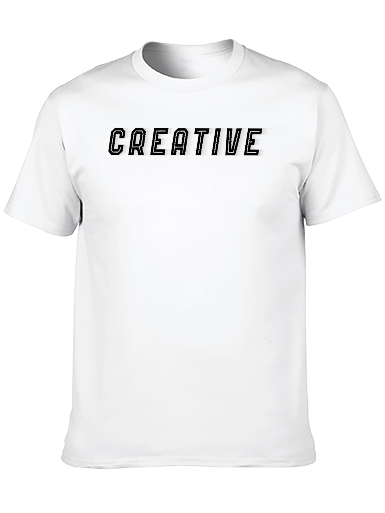 Creative Graphic Tee - Black T-Shirt