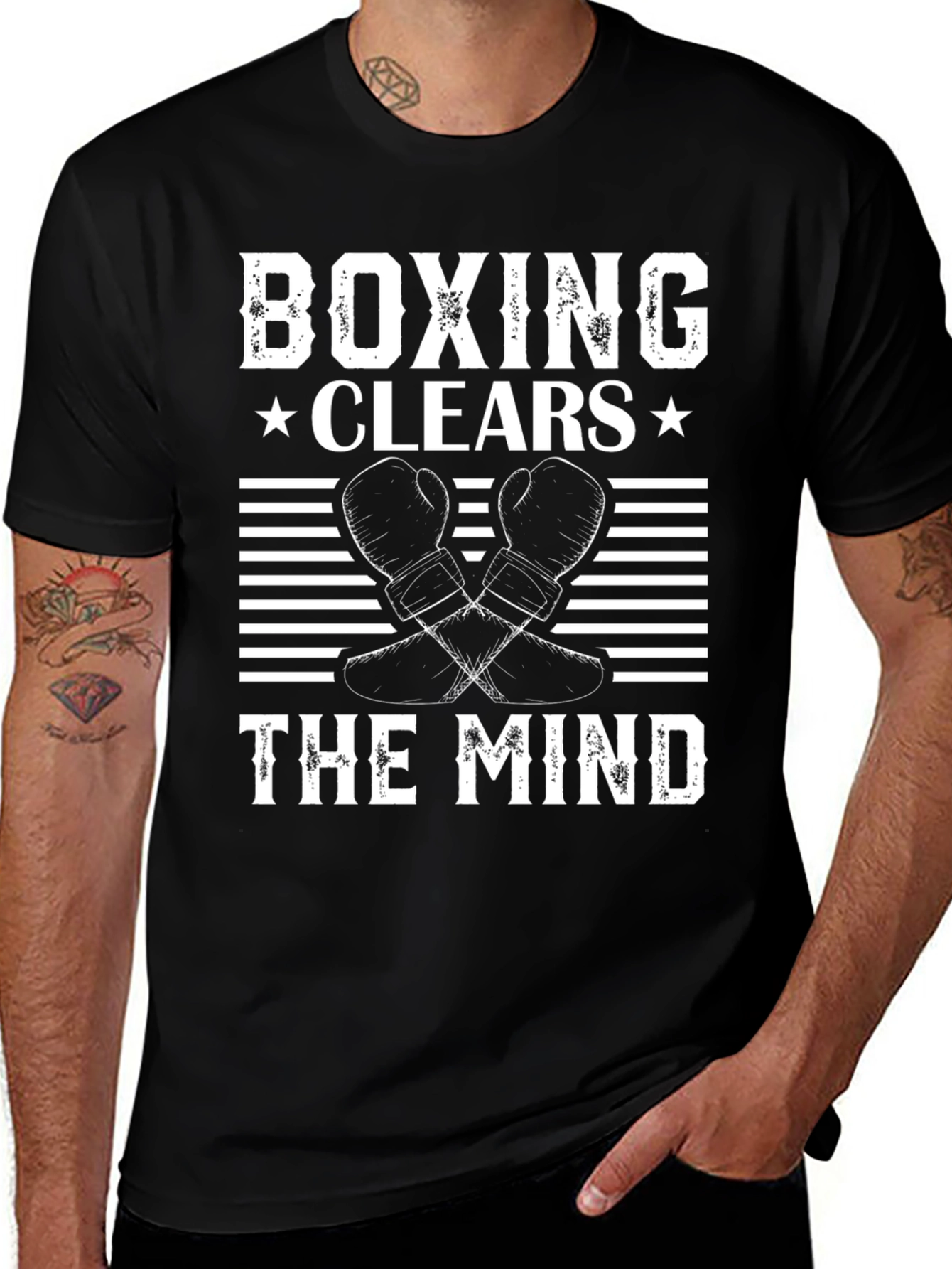 Boxing Clears The Mind Graphic Tee