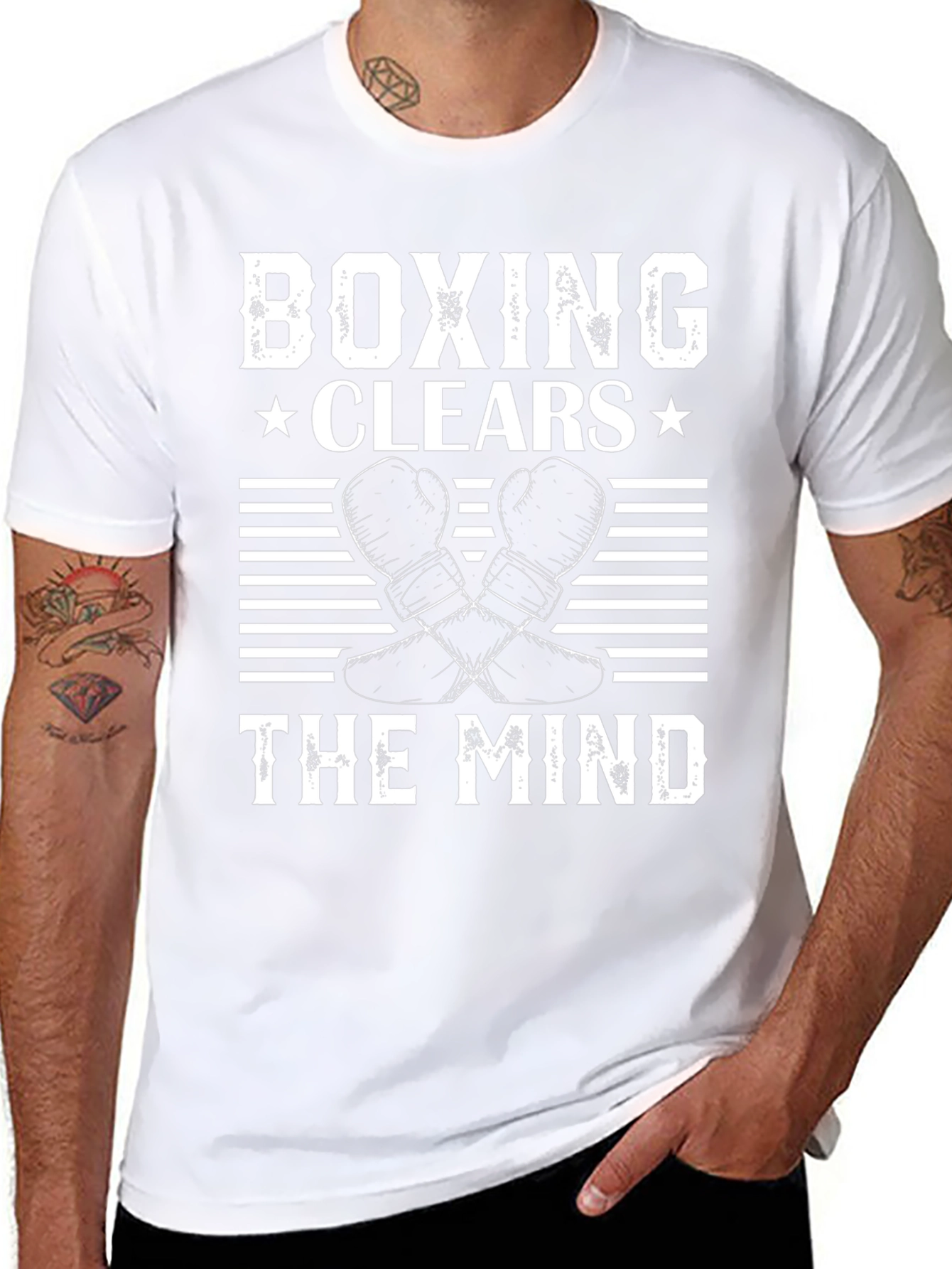 Boxing Clears The Mind Graphic Tee