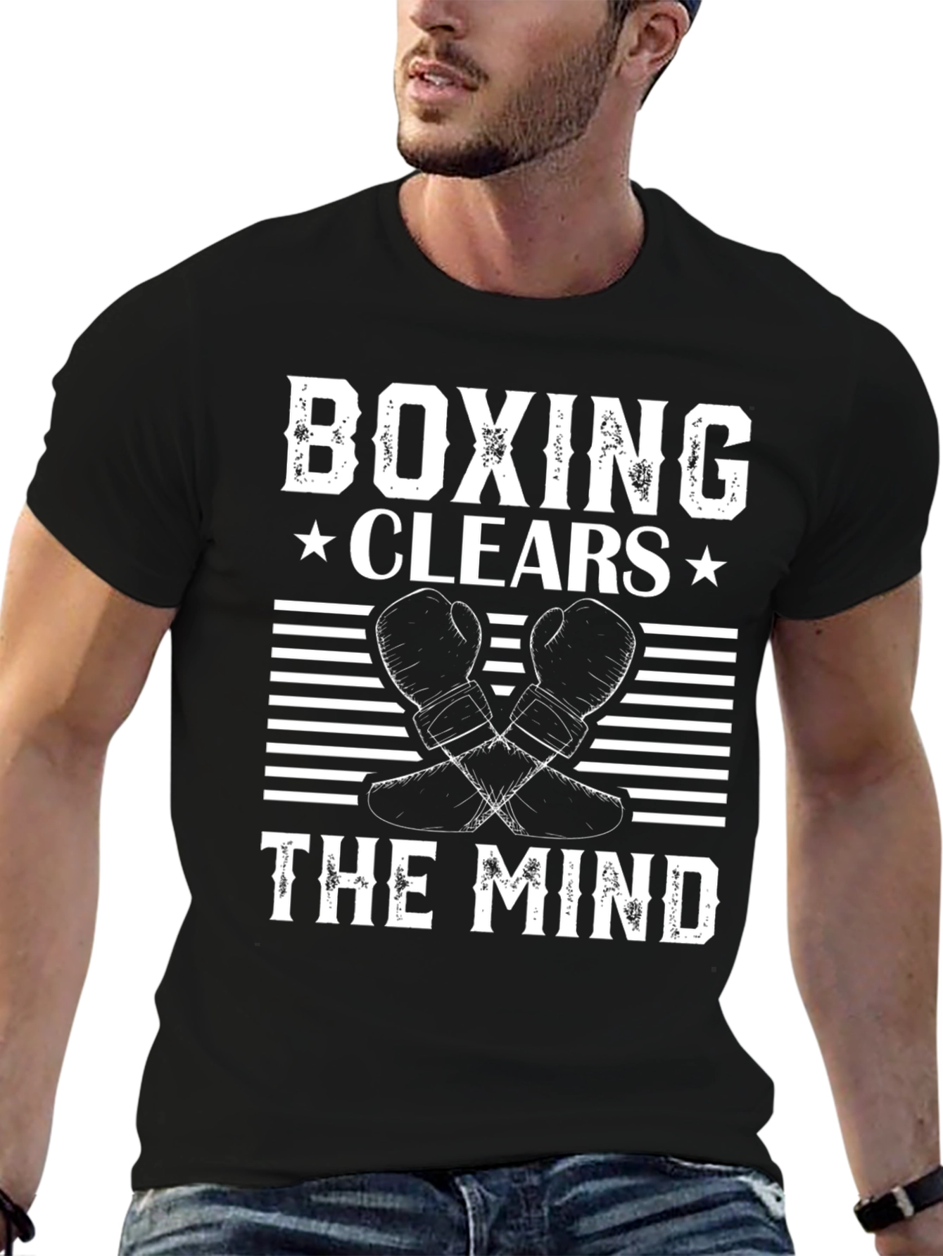 Boxing Clears The Mind Graphic Tee