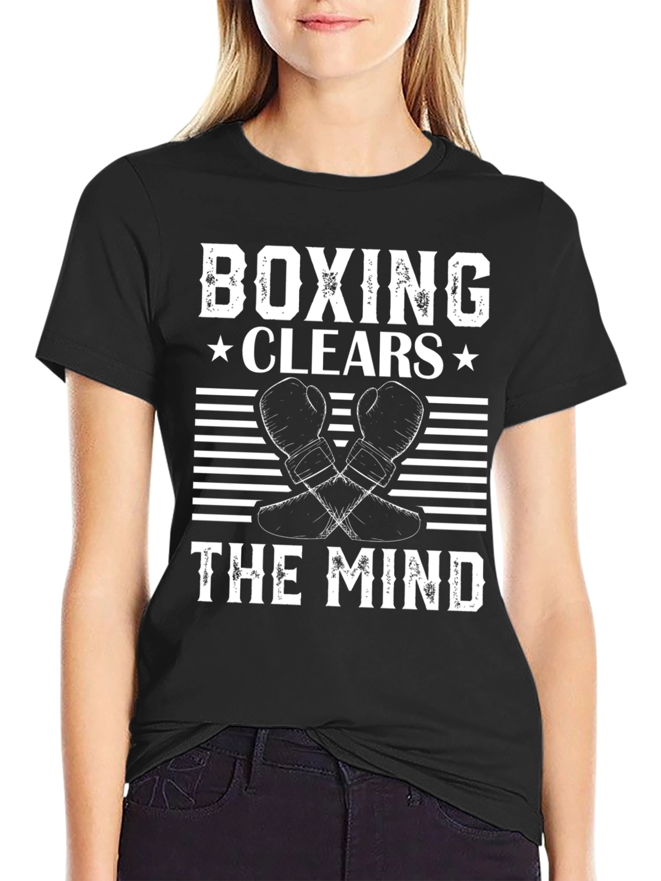 Boxing Clears The Mind Graphic Tee