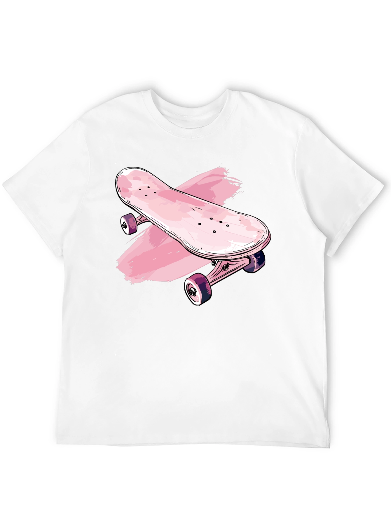 Skateboard Graphic Tee - Trendy Black T-Shirt