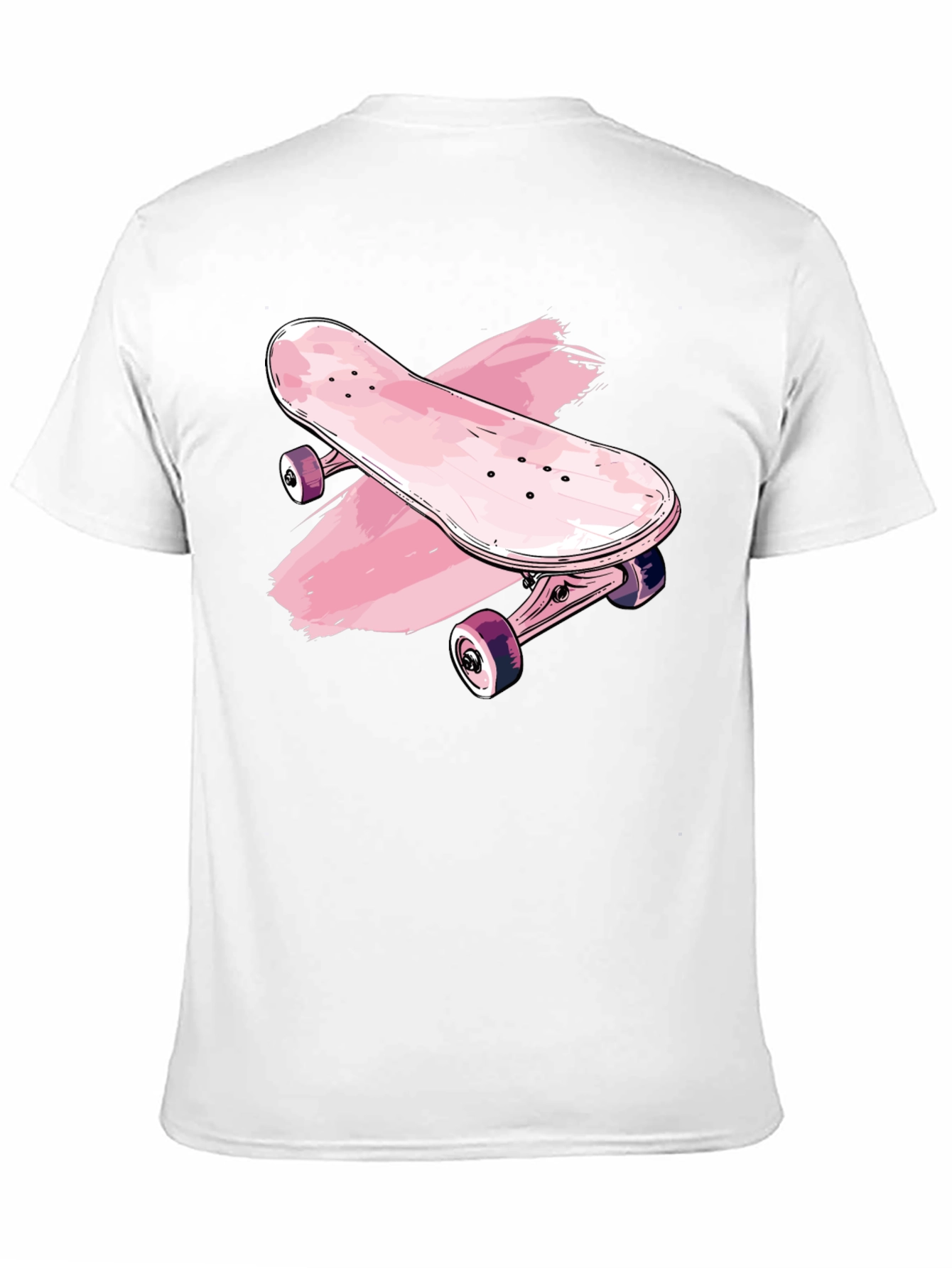 Skateboard Graphic Tee - Trendy Black T-Shirt