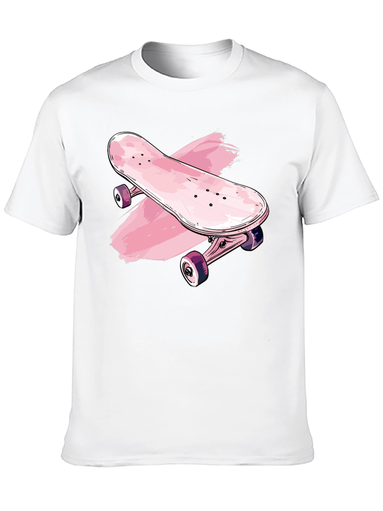 Skateboard Graphic Tee - Trendy Black T-Shirt