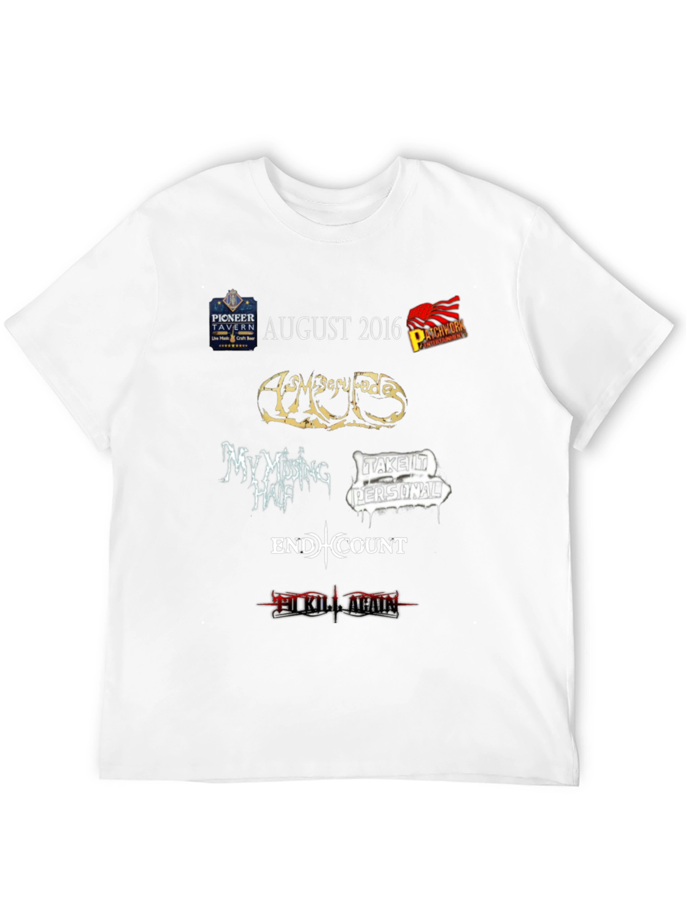 August 2016 Pioneer Tavern Concert T-Shirt