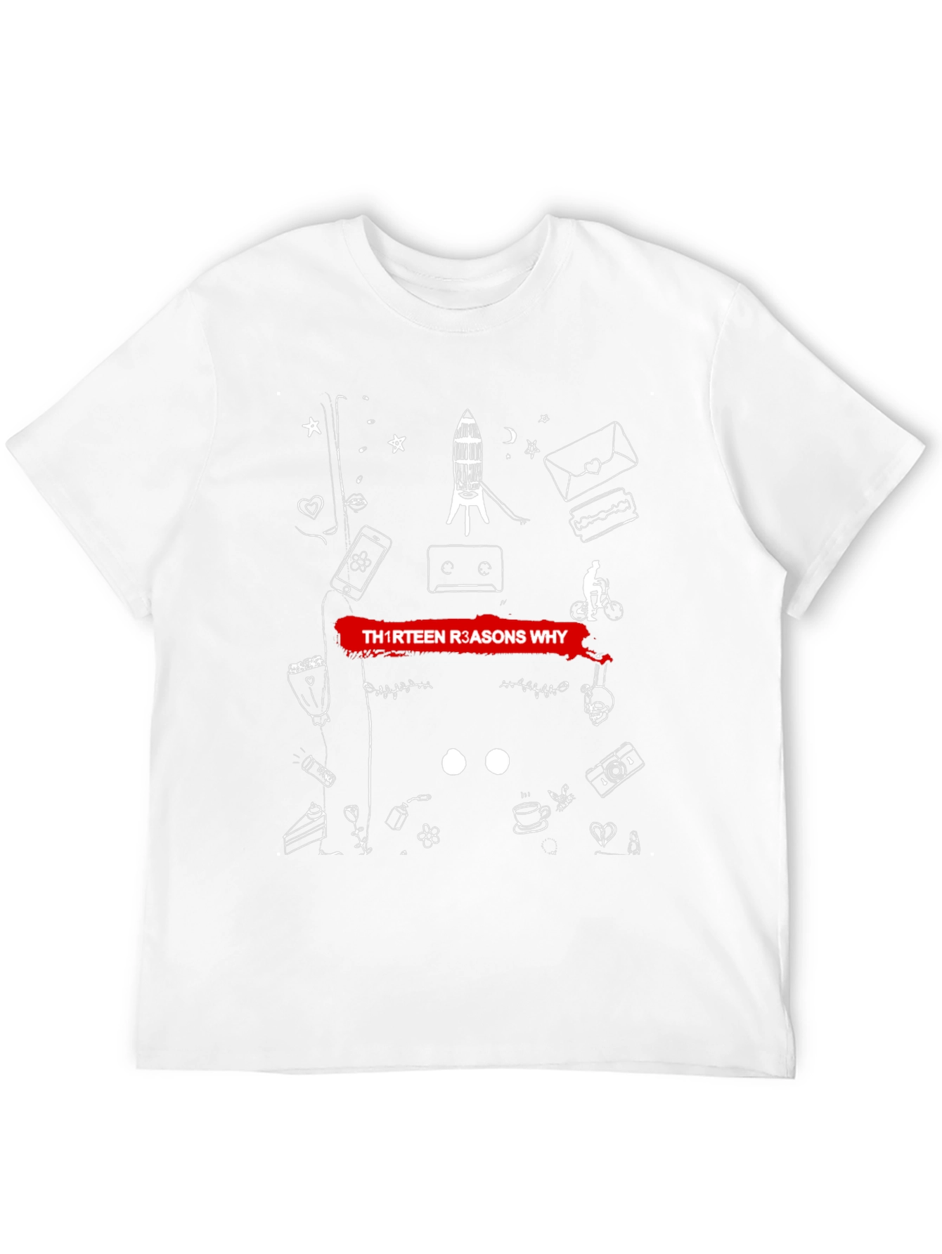 Thirteen Reasons Why Graphic Tee - Black Cotton Blend