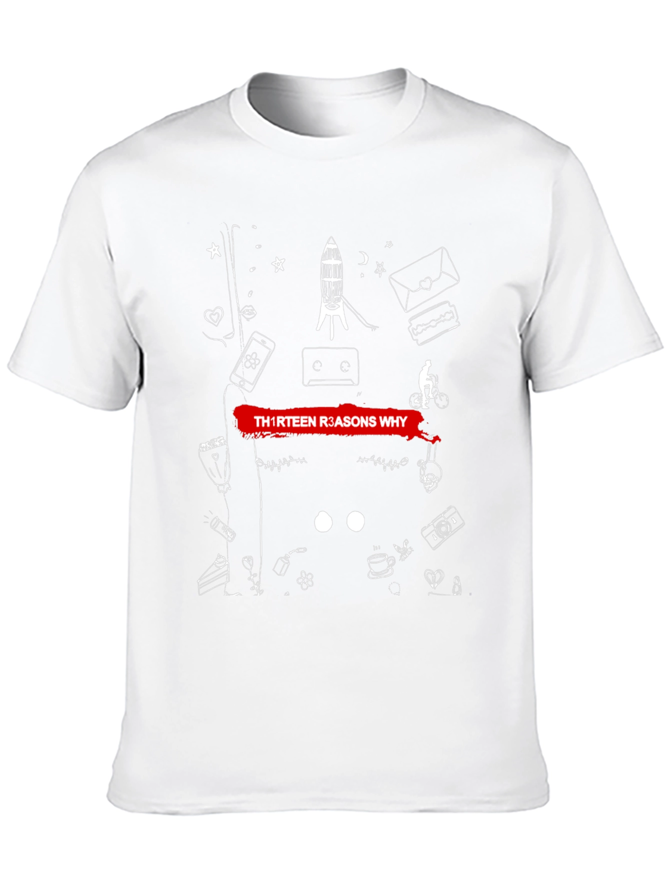 Thirteen Reasons Why Graphic Tee - Black Cotton Blend