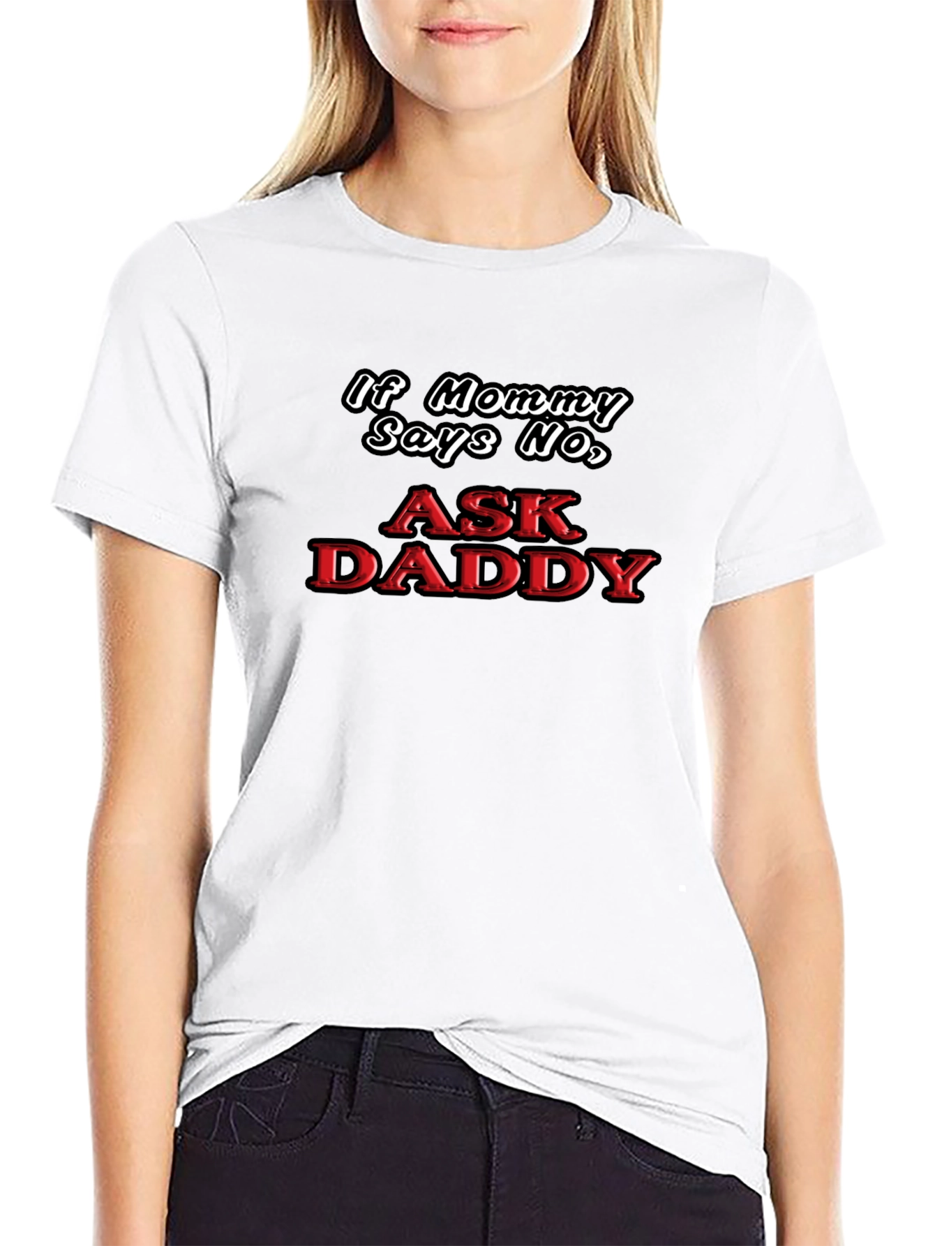 Ask Daddy Black Graphic Tee