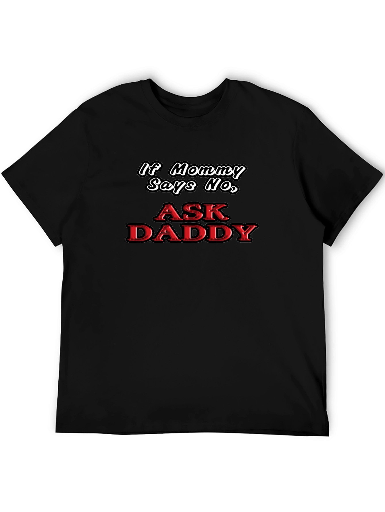 Ask Daddy Black Graphic Tee
