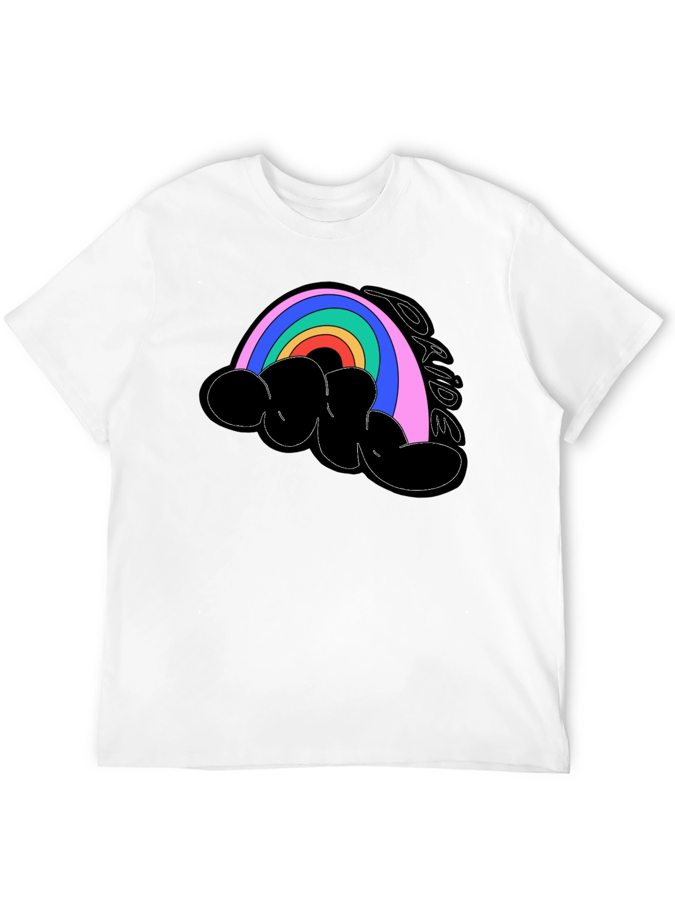 Pride Rainbow T-Shirt - Black Cotton Blend
