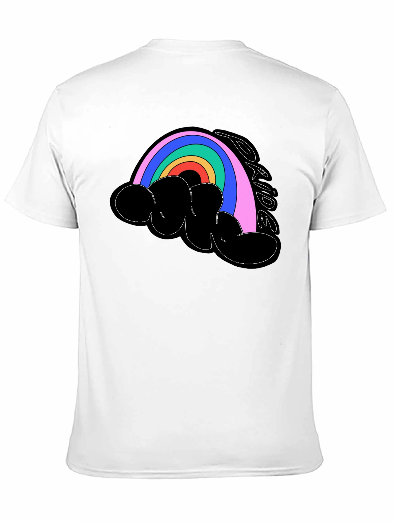 Pride Rainbow T-Shirt - Black Cotton Blend