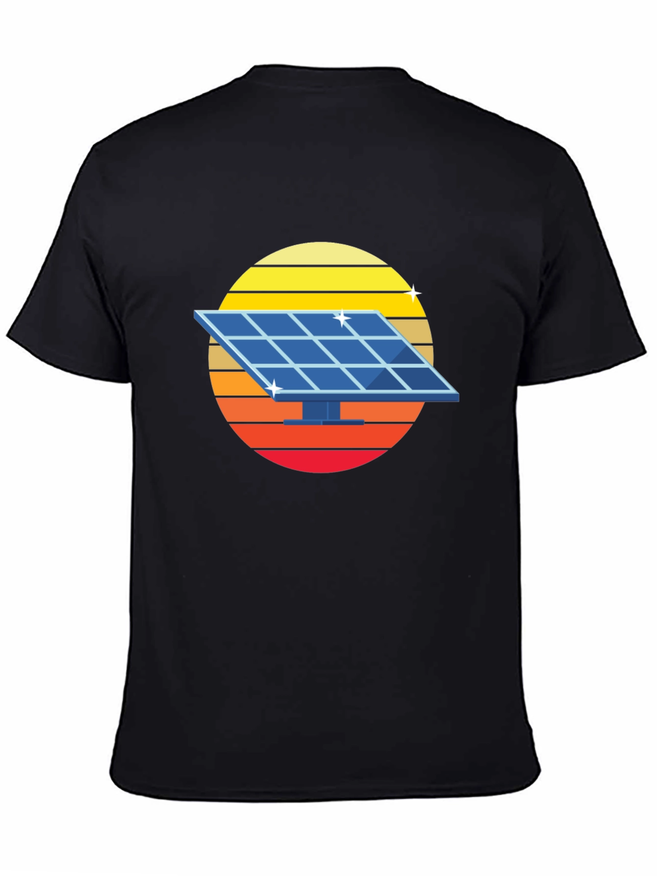 Solar Panel Retro Graphic Tee - Black