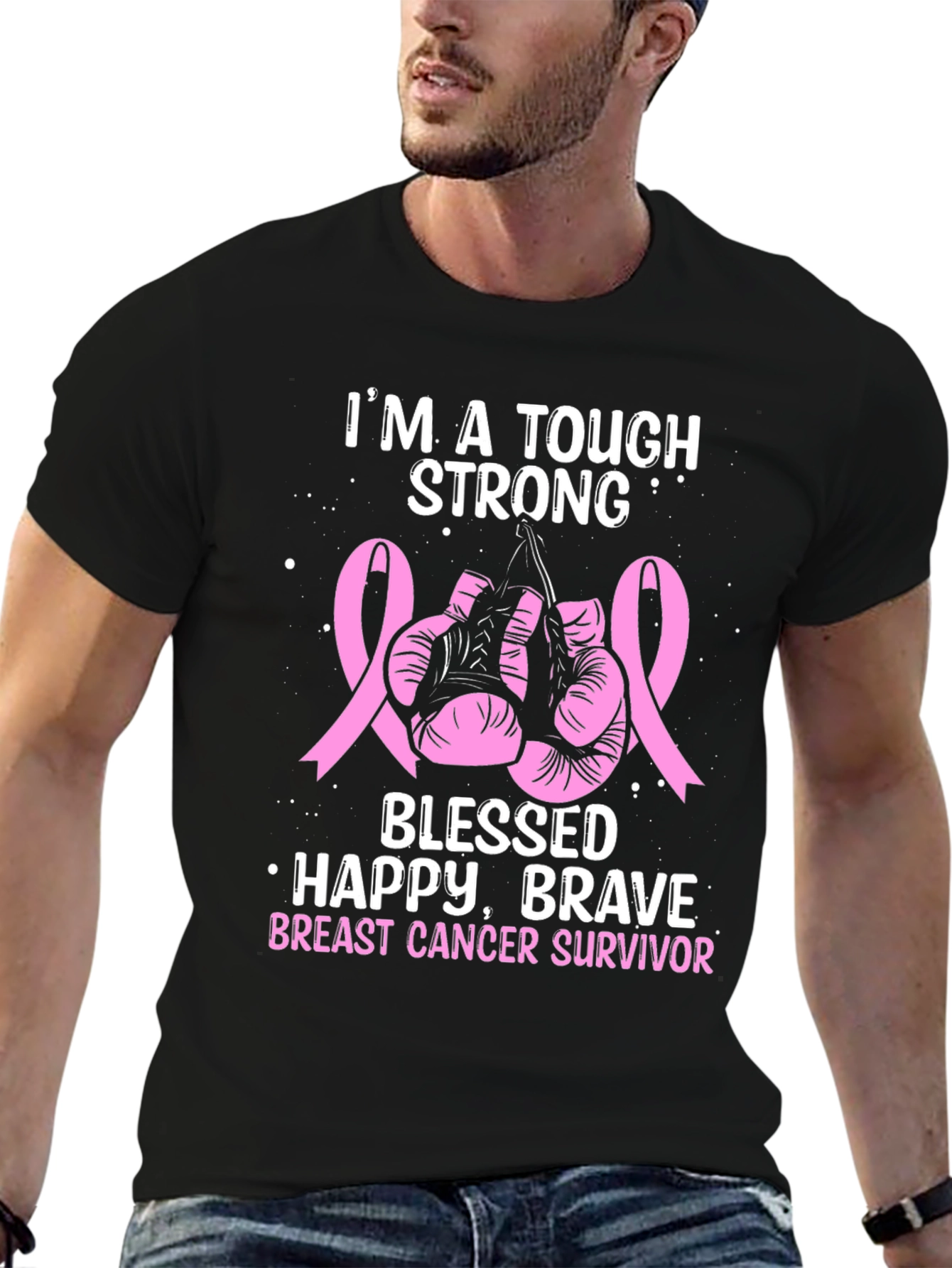 Breast Cancer Survivor Tough Strong T-Shirt