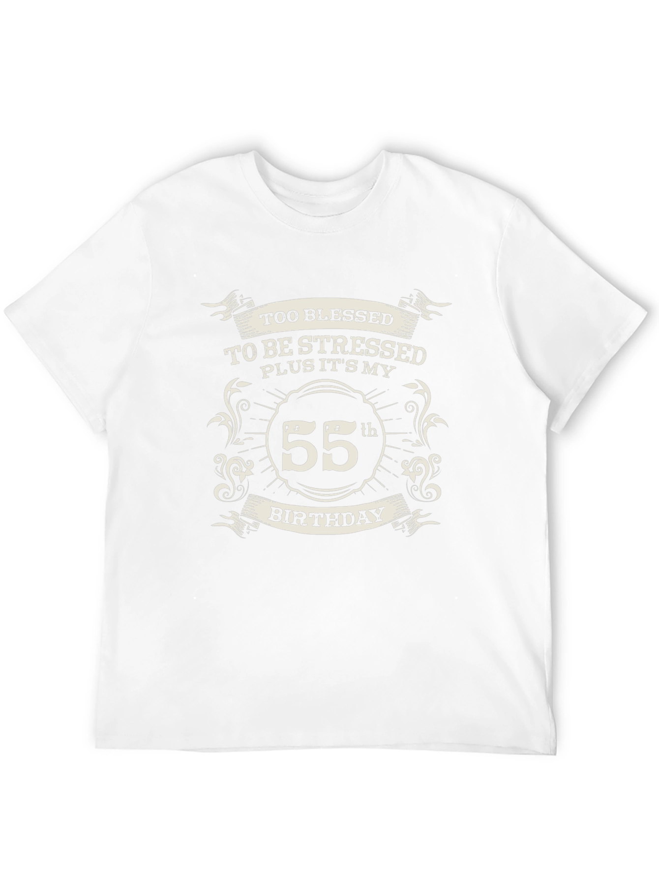 Blessed 55th Birthday Black T-Shirt