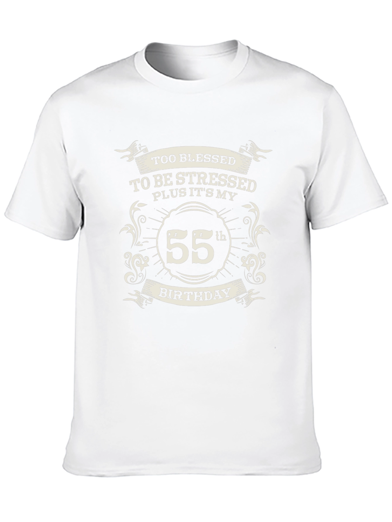 Blessed 55th Birthday Black T-Shirt