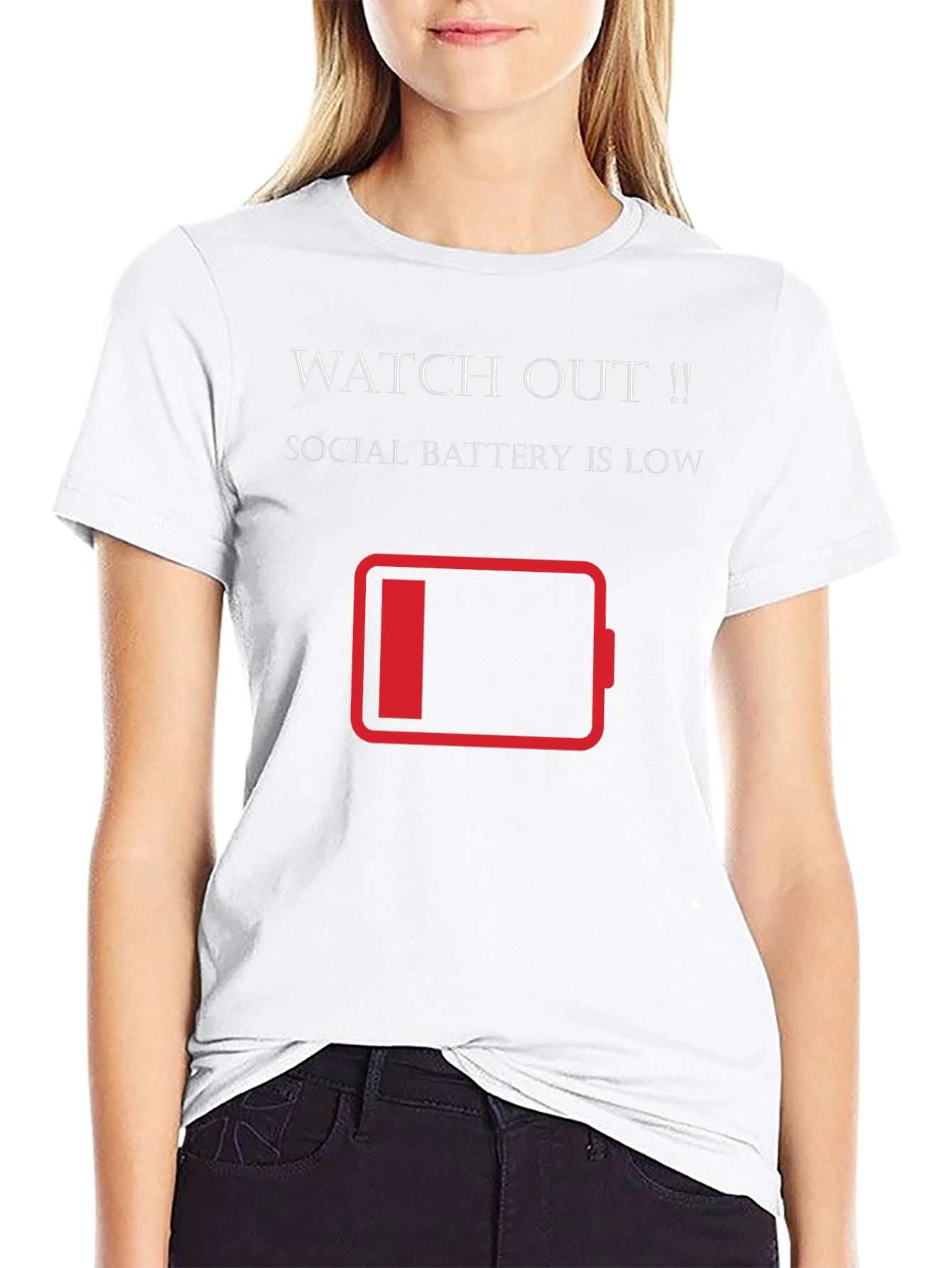 Social Battery Low T-Shirt - Introvert Humor Tee
