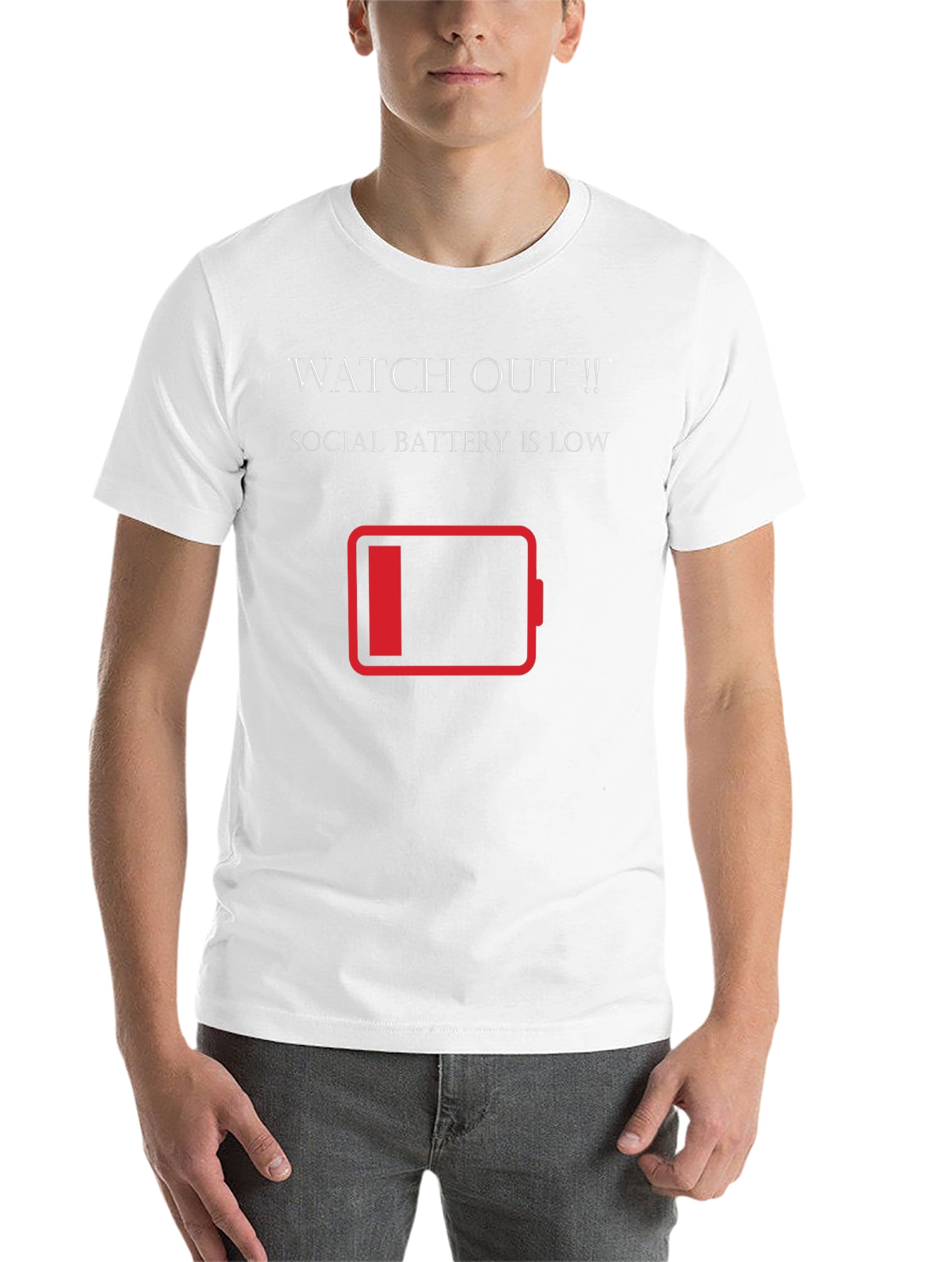 Social Battery Low T-Shirt - Introvert Humor Tee
