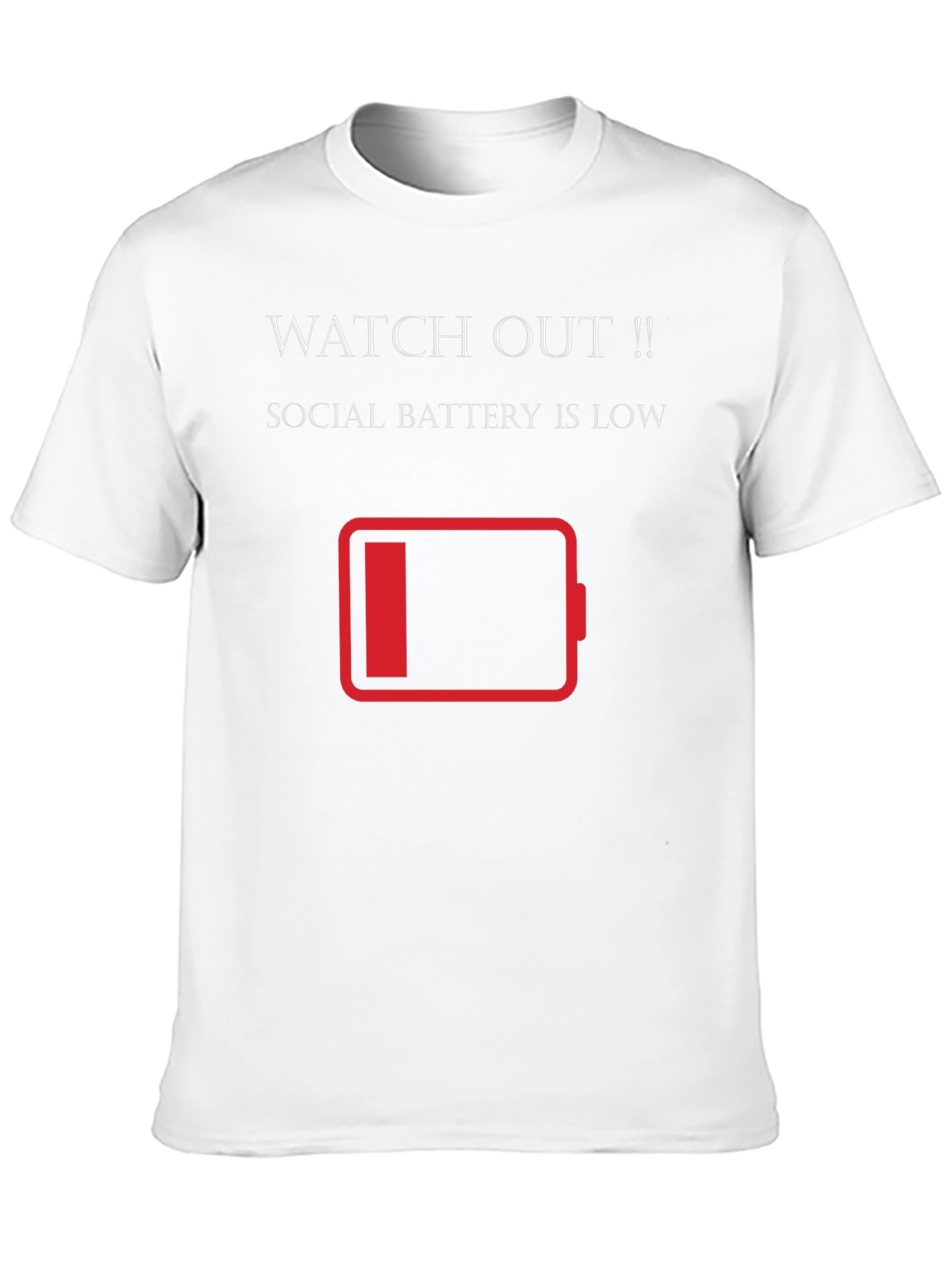 Social Battery Low T-Shirt - Introvert Humor Tee