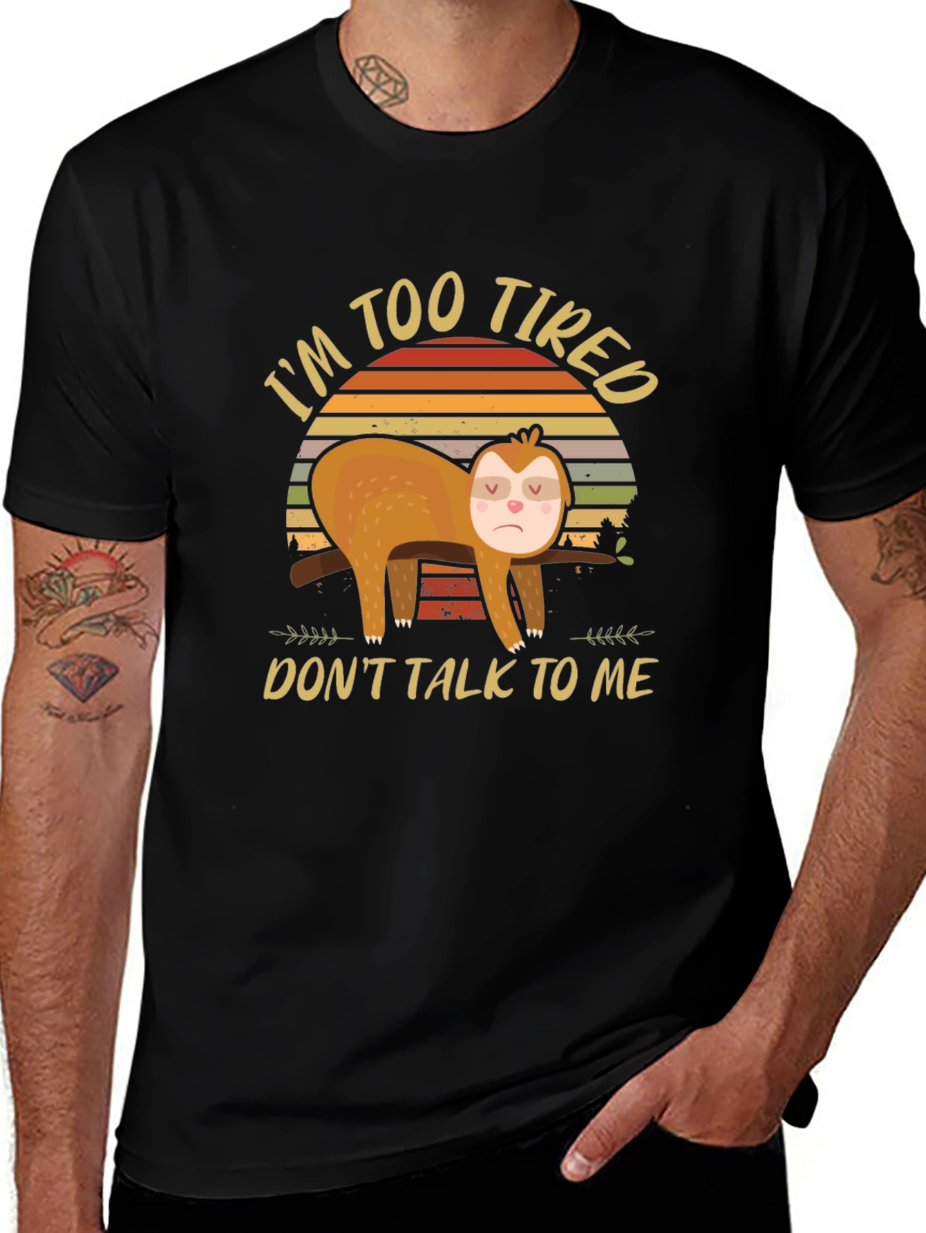 Im Too Tired Sloth Graphic Tee