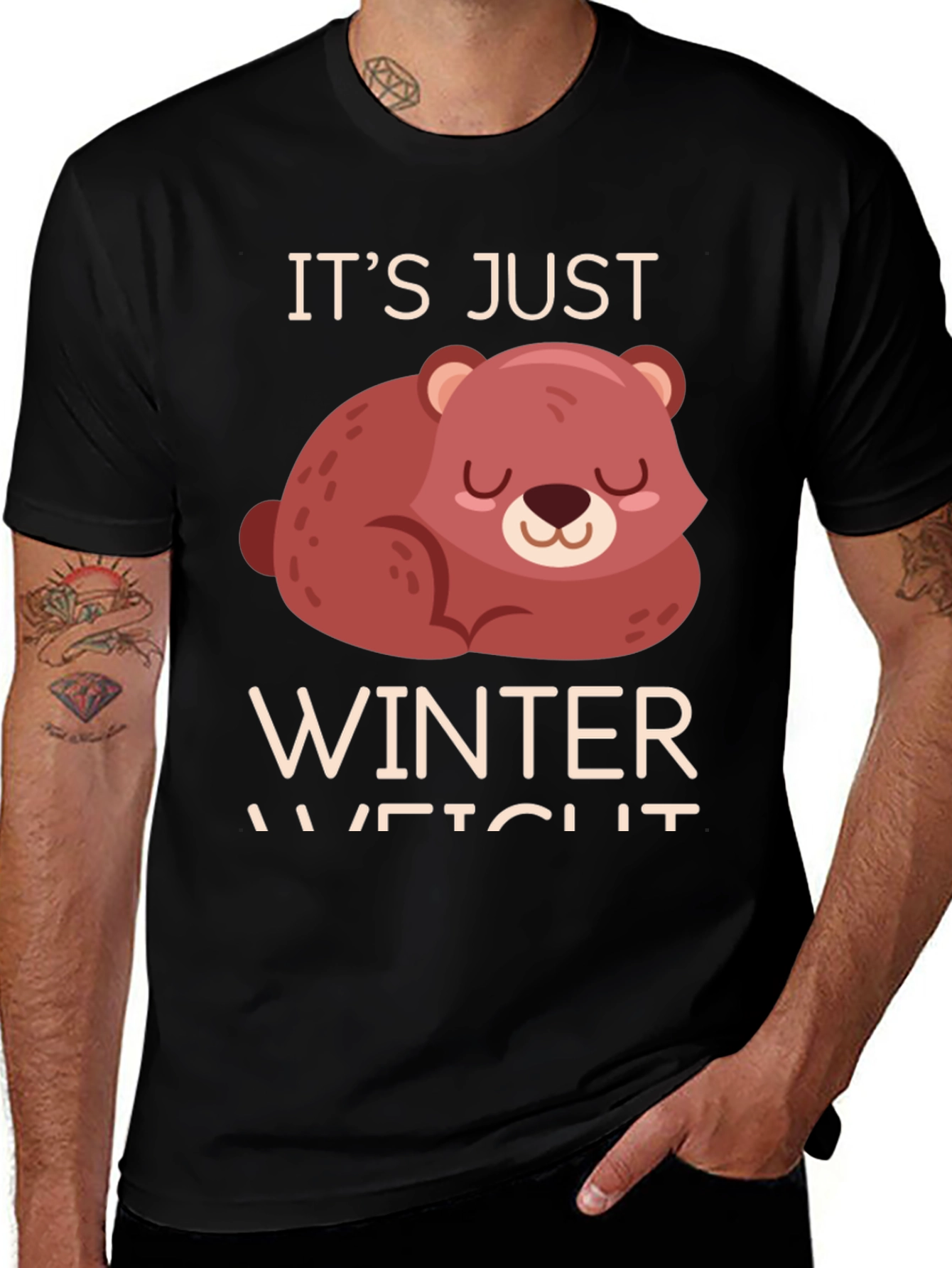 Winter Weight Bear T-Shirt - Cozy & Comfortable