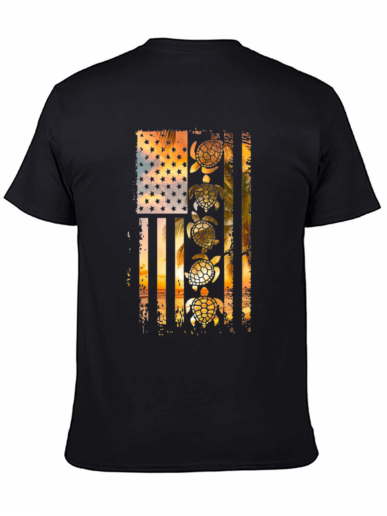 American Flag Sea Turtle Graphic Tee