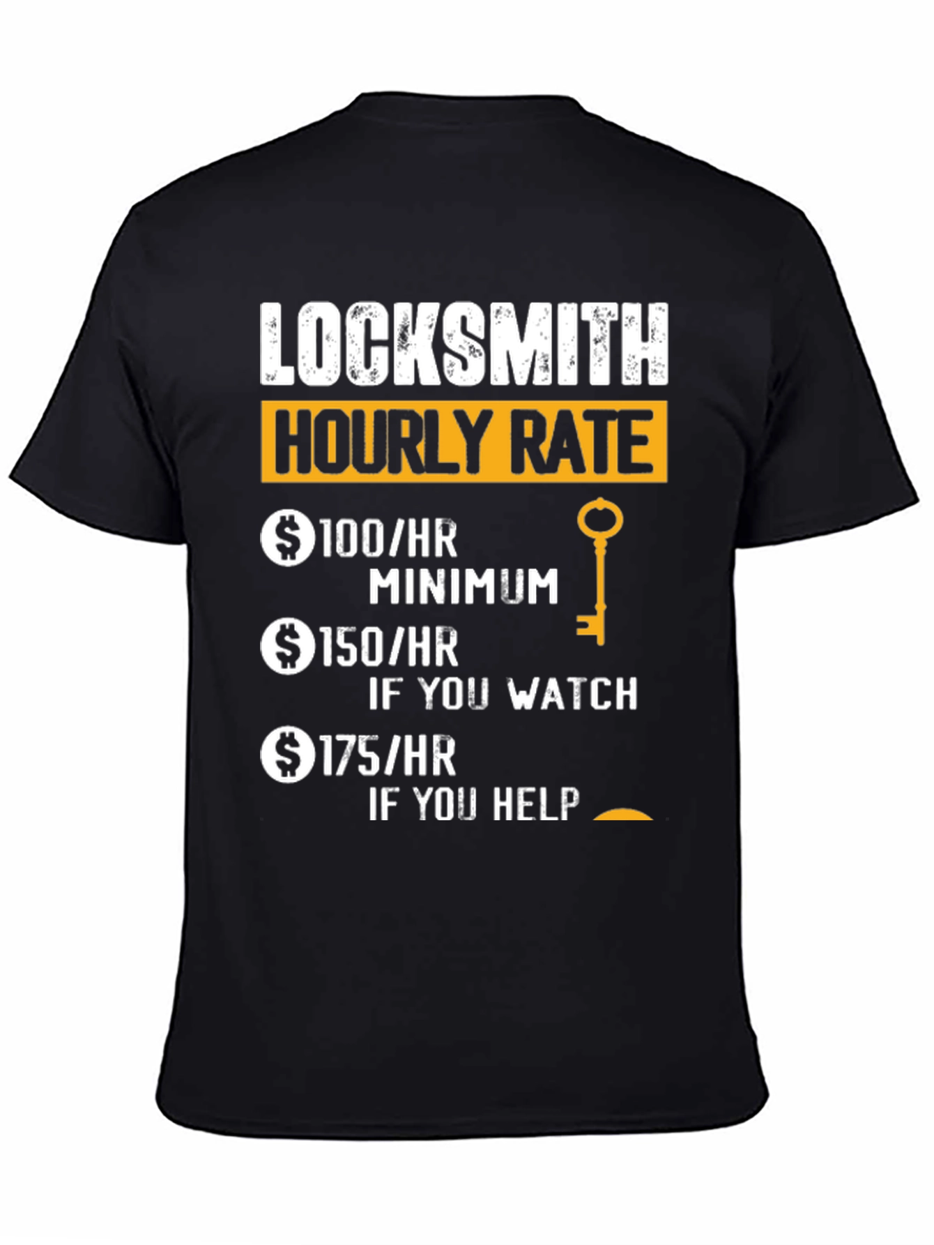 Locksmith Hourly Rate Funny T-Shirt