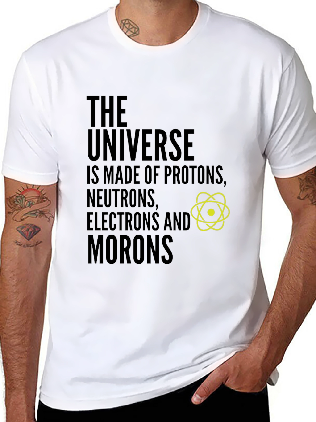 Funny Science T-Shirt: The Universe & Morons