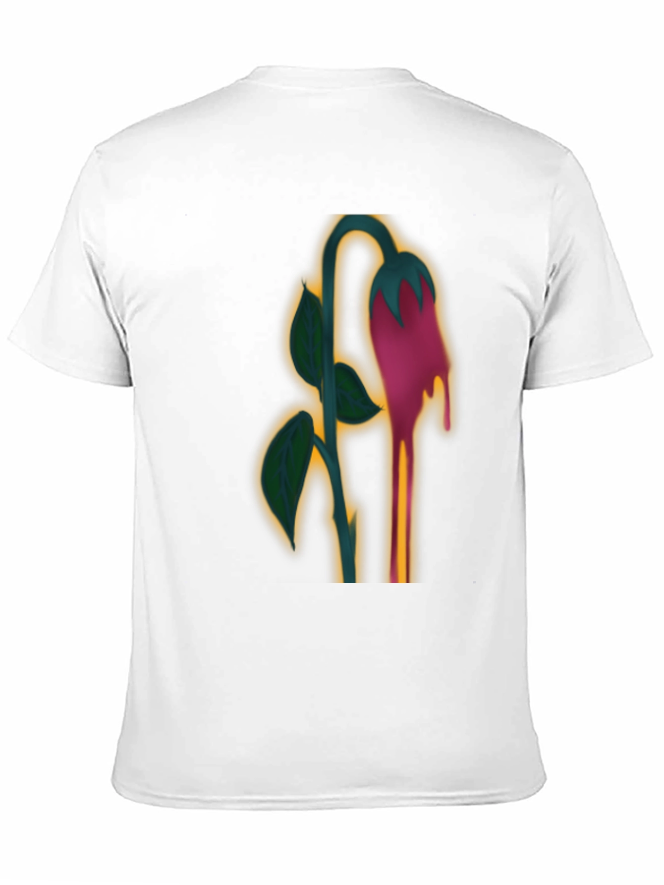 Unique Dripping Flower Graphic T-Shirt