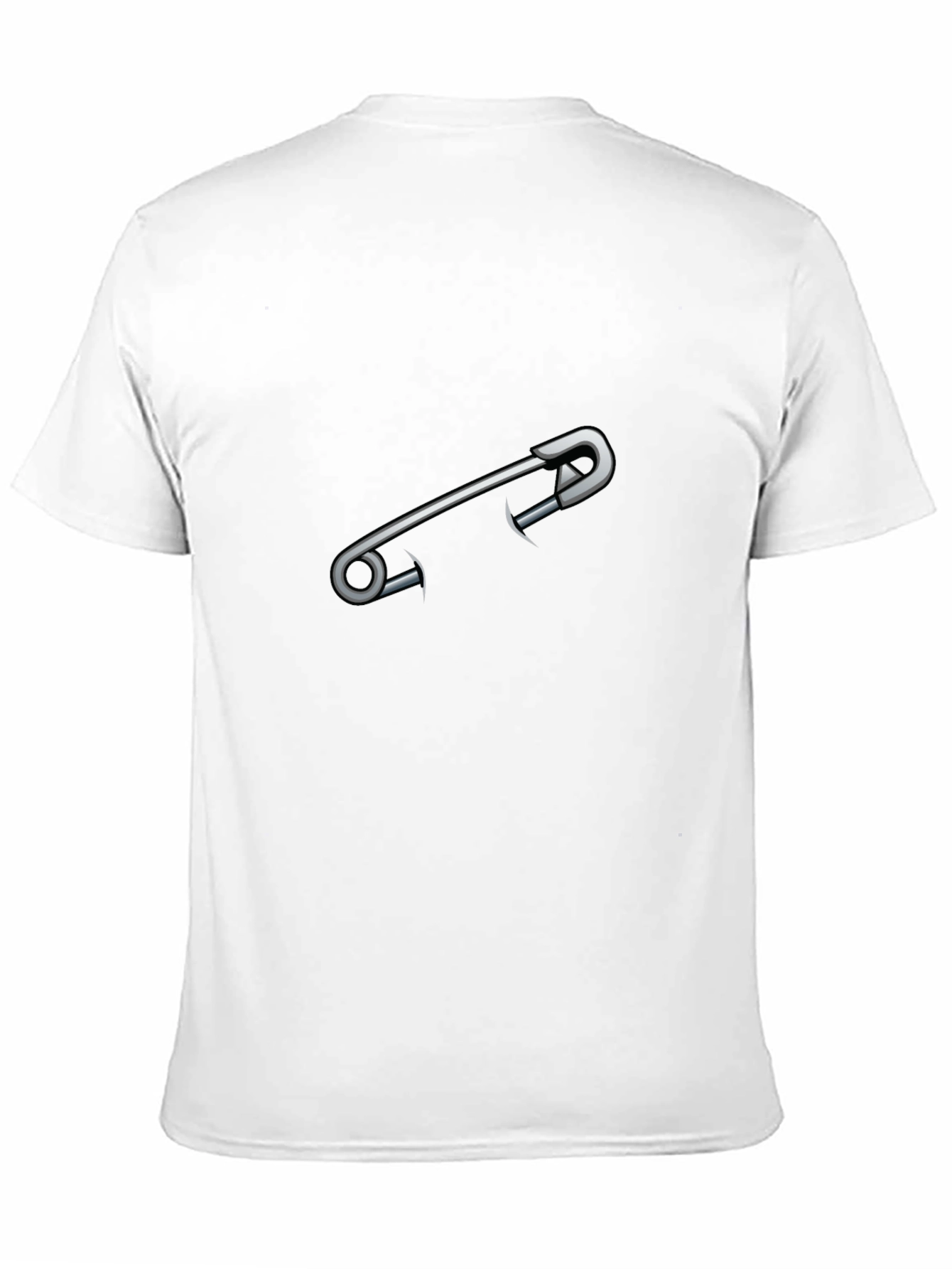 Safety Pin Graphic Tee - Edgy Casual Style