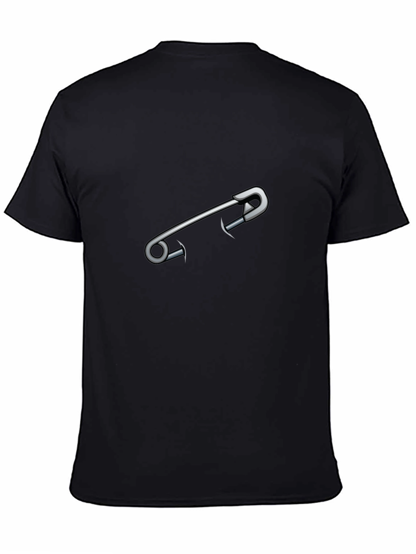 Safety Pin Graphic Tee - Edgy Casual Style