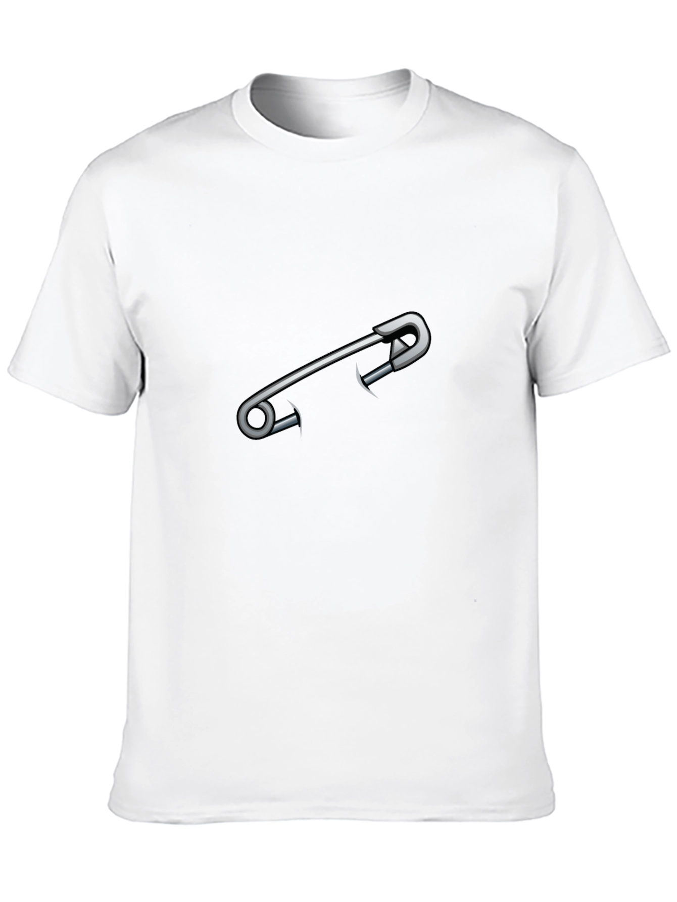 Safety Pin Graphic Tee - Edgy Casual Style