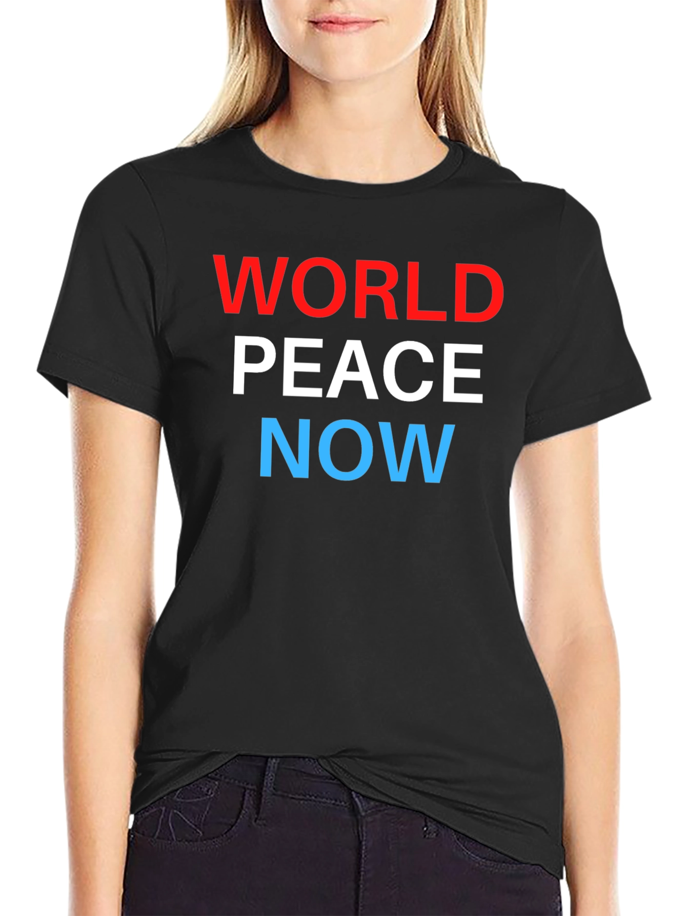 World Peace Now Graphic Tee - Black