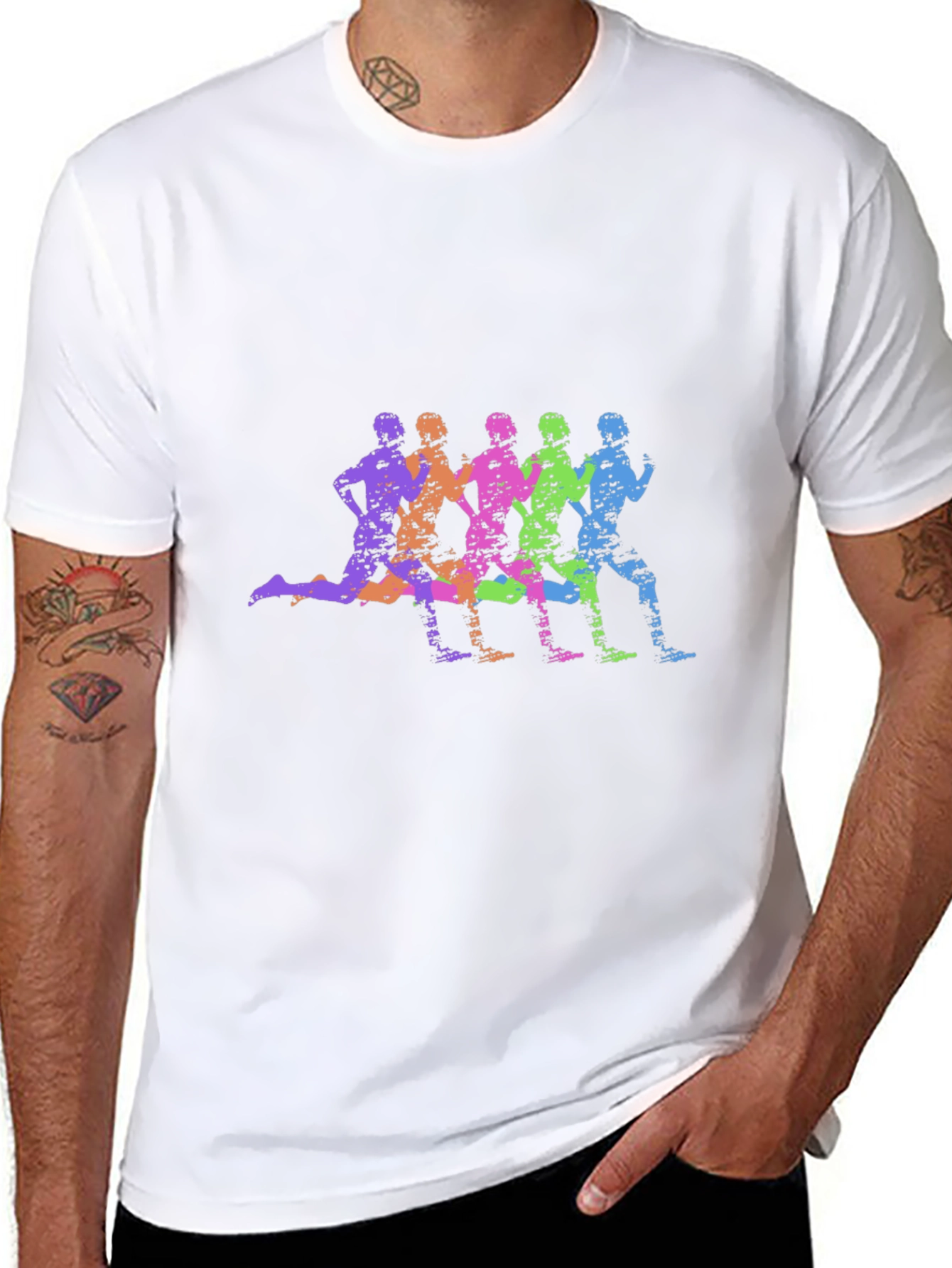 Colorful Running Silhouette T-Shirt