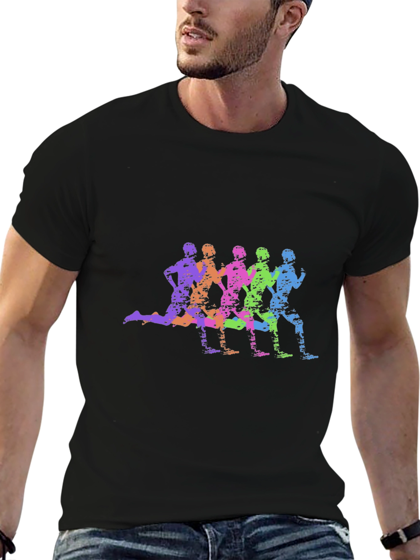 Colorful Running Silhouette T-Shirt