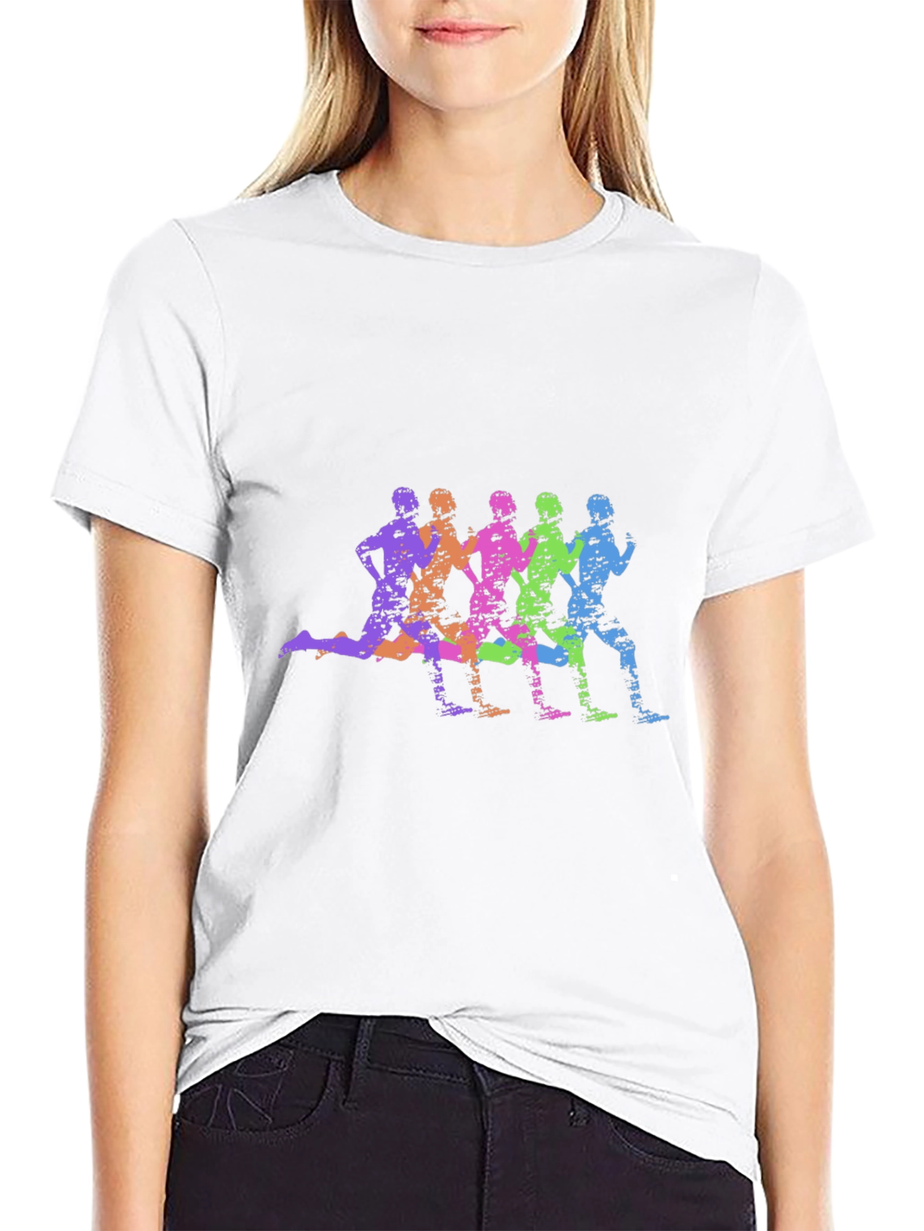 Colorful Running Silhouette T-Shirt
